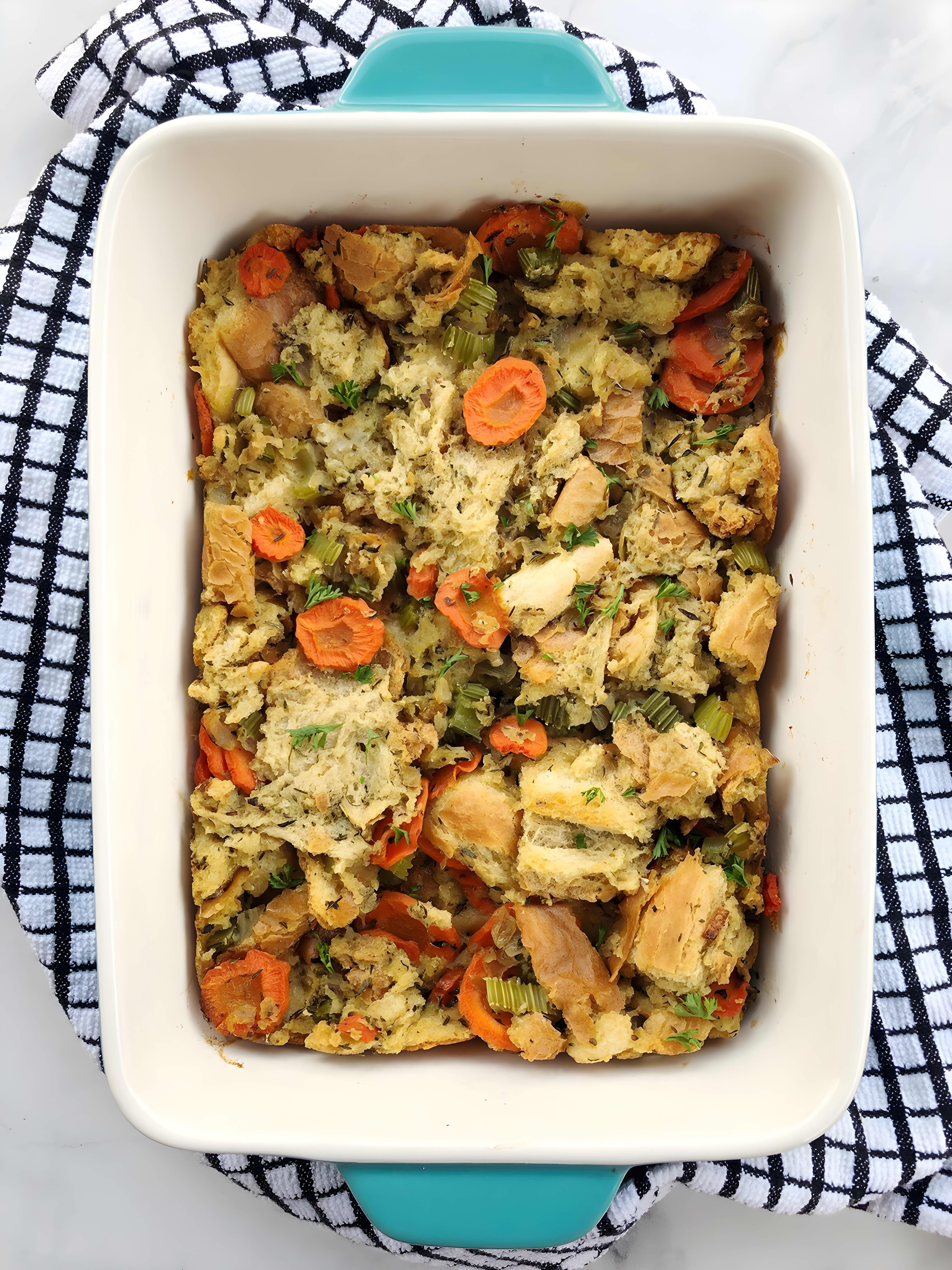 Meatless Stuffing Casserole
