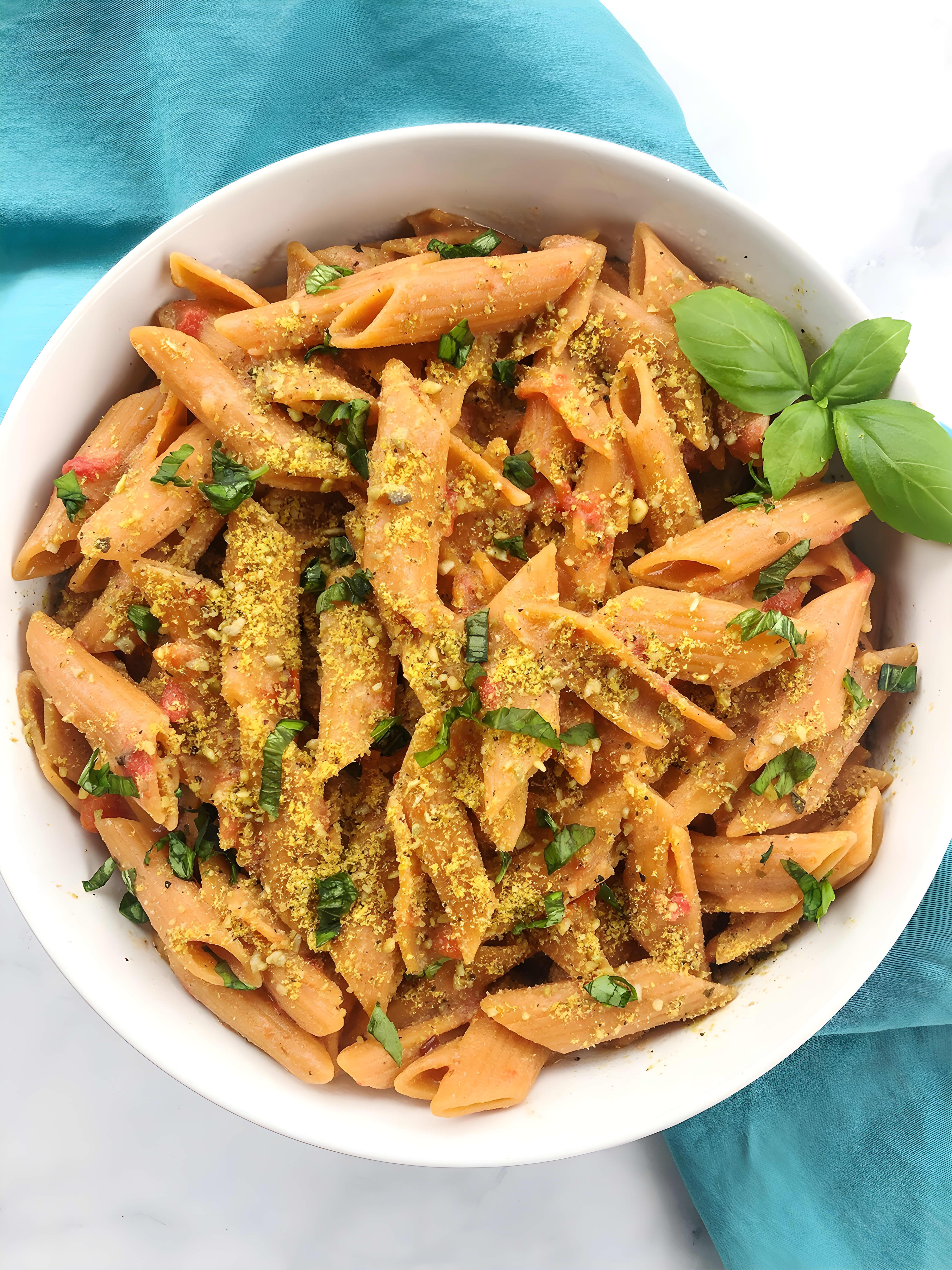 One Pot Creamy Red Lentil Pasta