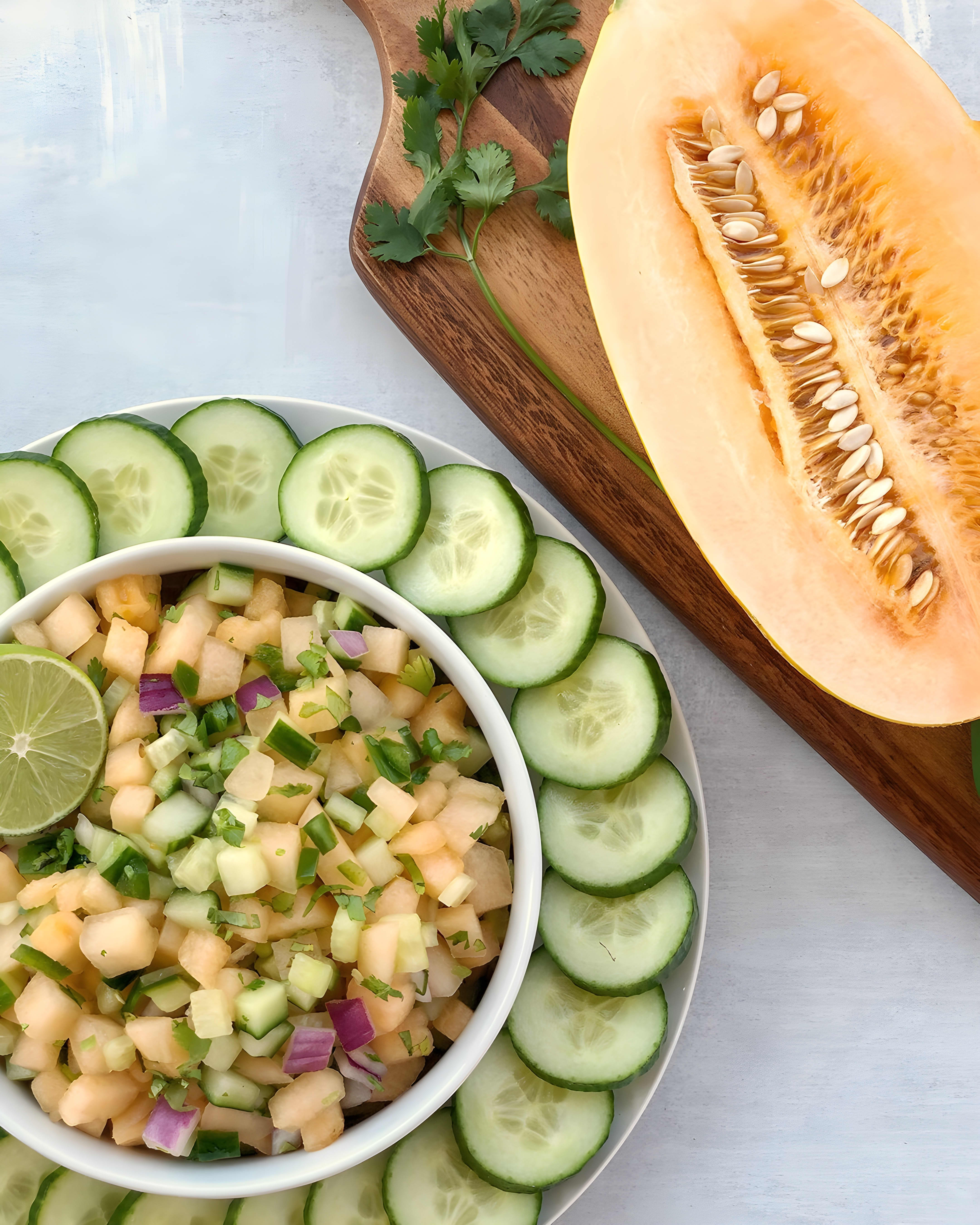 Melon Cucumber Salsa