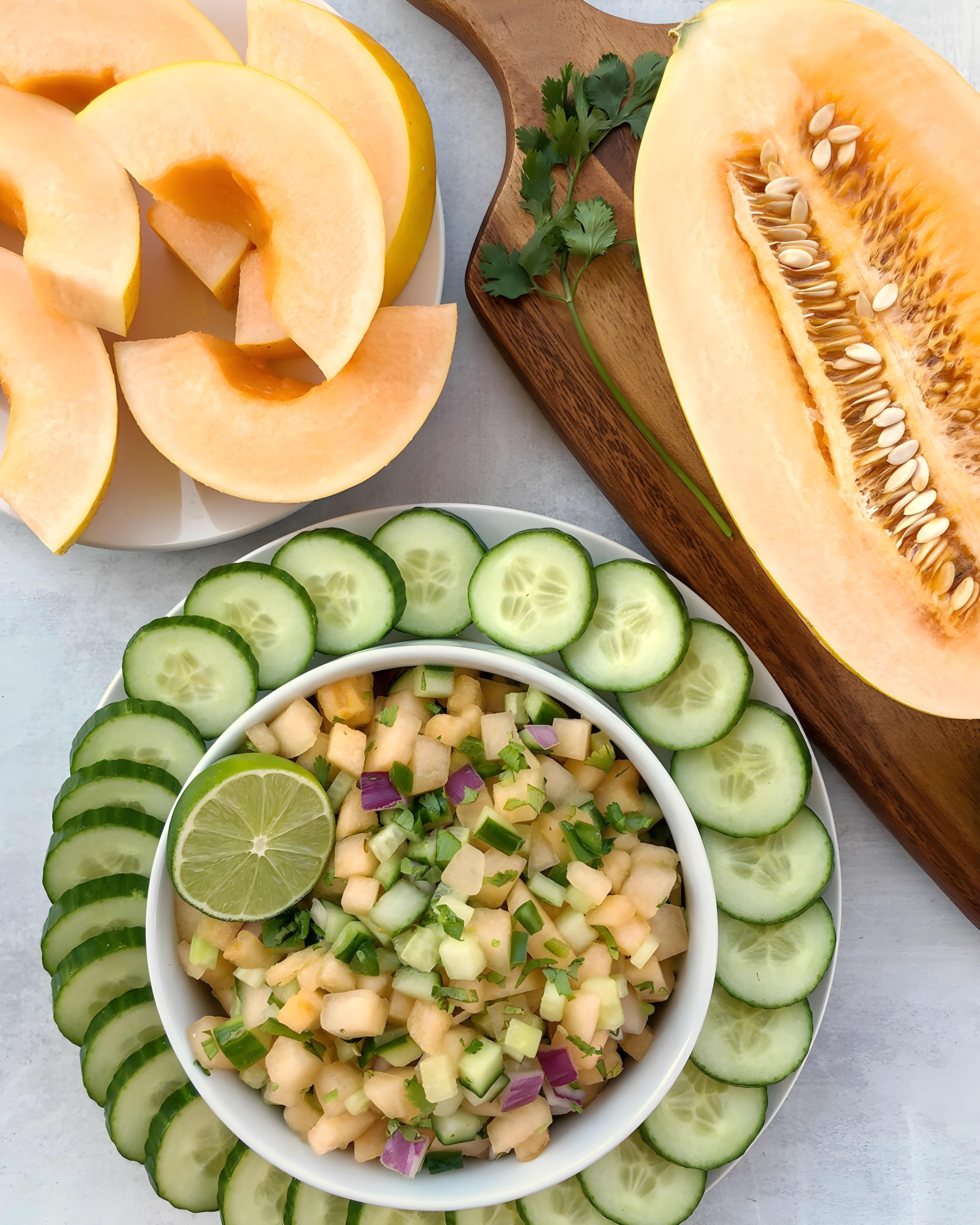 Melon Cucumber Salsa
