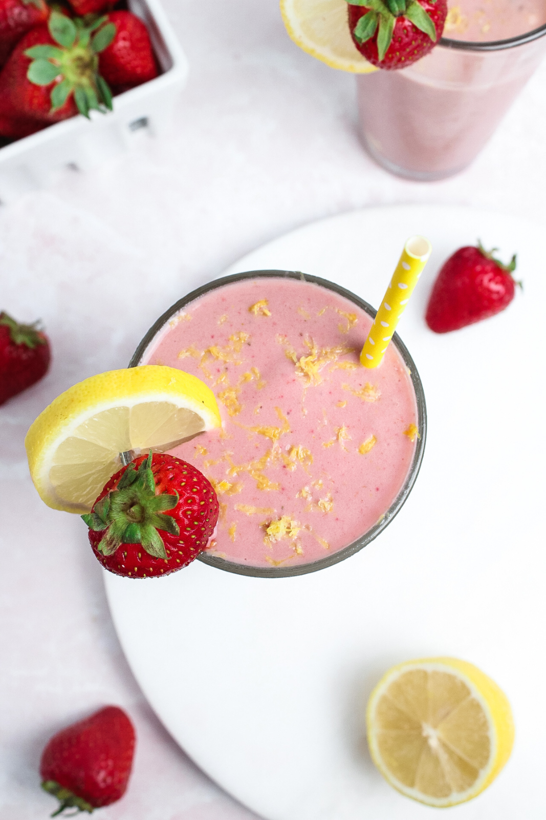 Strawberry Lemonade Protein Smoothie