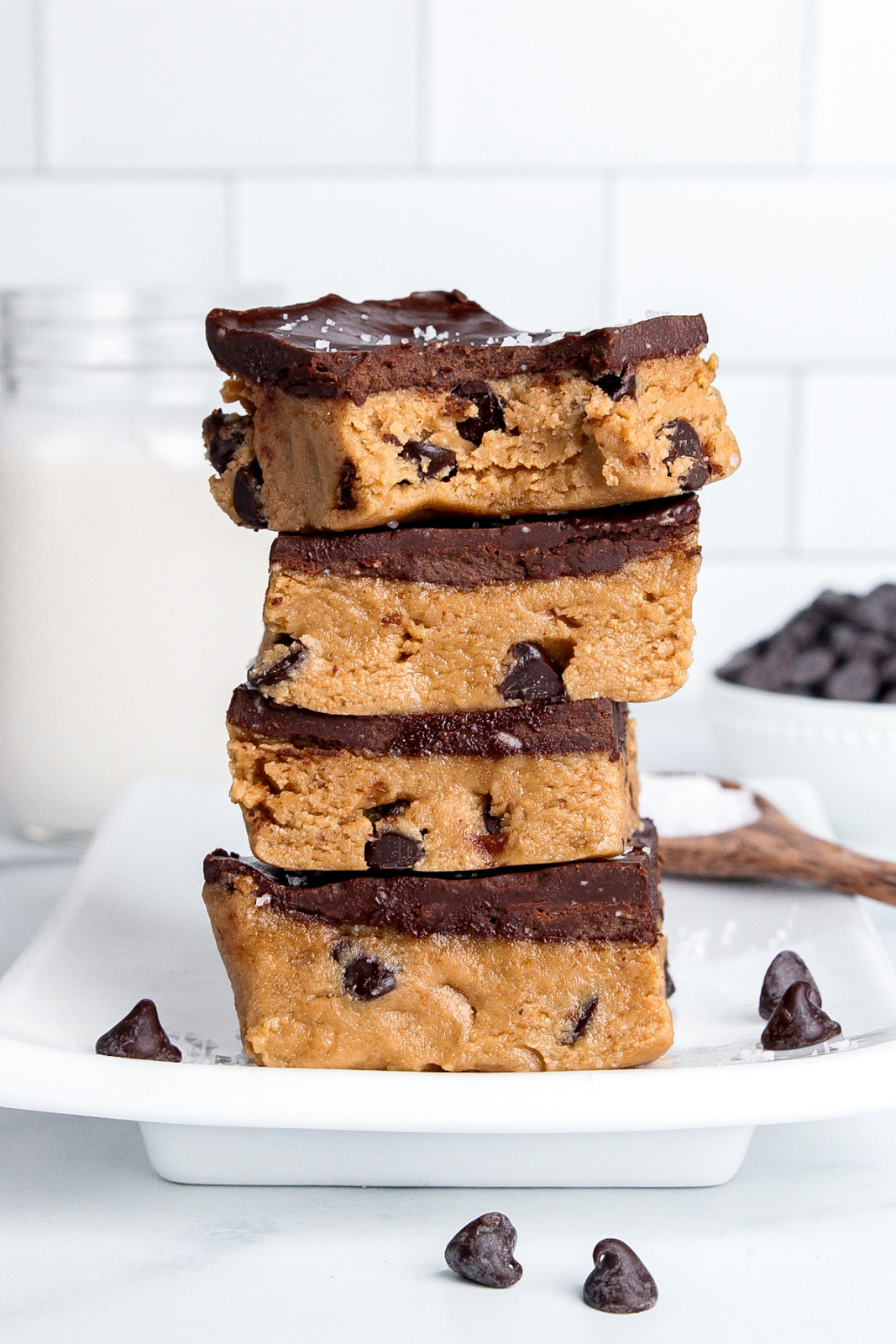 Cookie Dough Bars (Healthy, No-Bake)