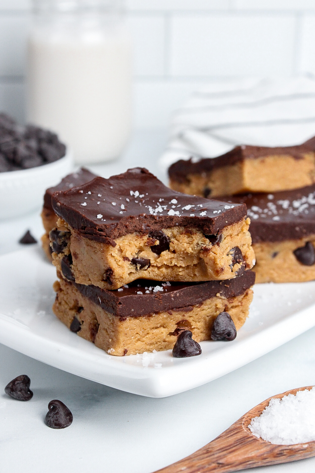 Cookie Dough Bars (Healthy, No-Bake)