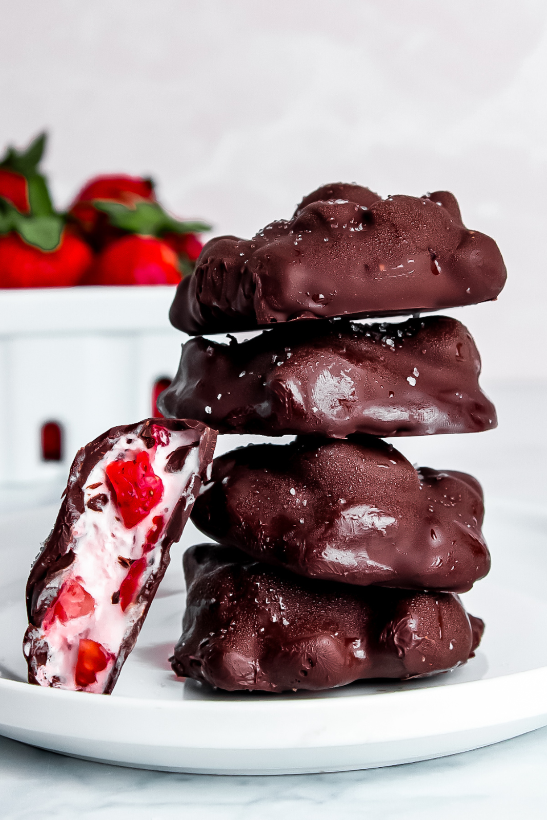 Vegan Chocolate Strawberry Yogurt Clusters