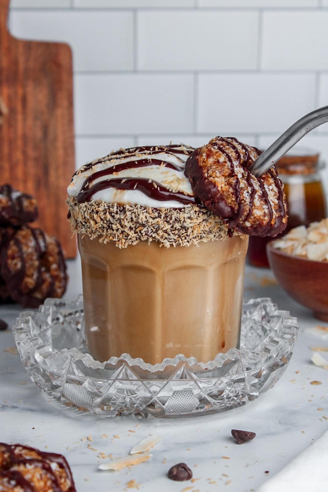 Iced Samoa Cookie Latte
