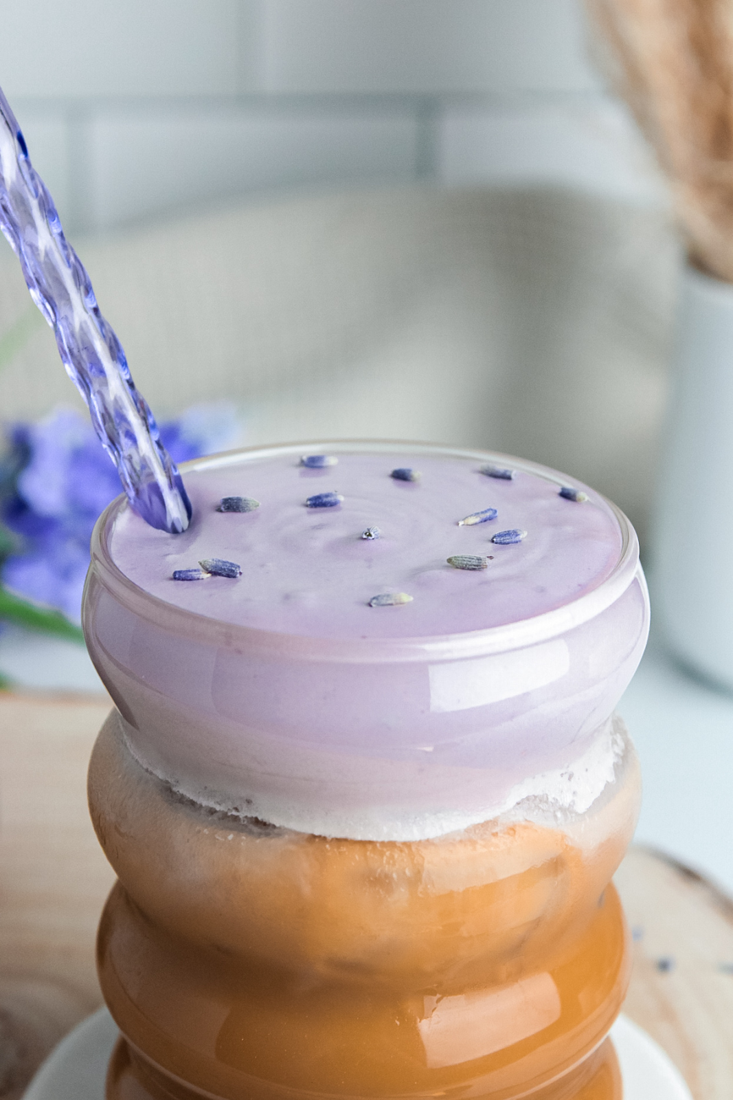 Iced Lavender Cream Oat Milk Latte