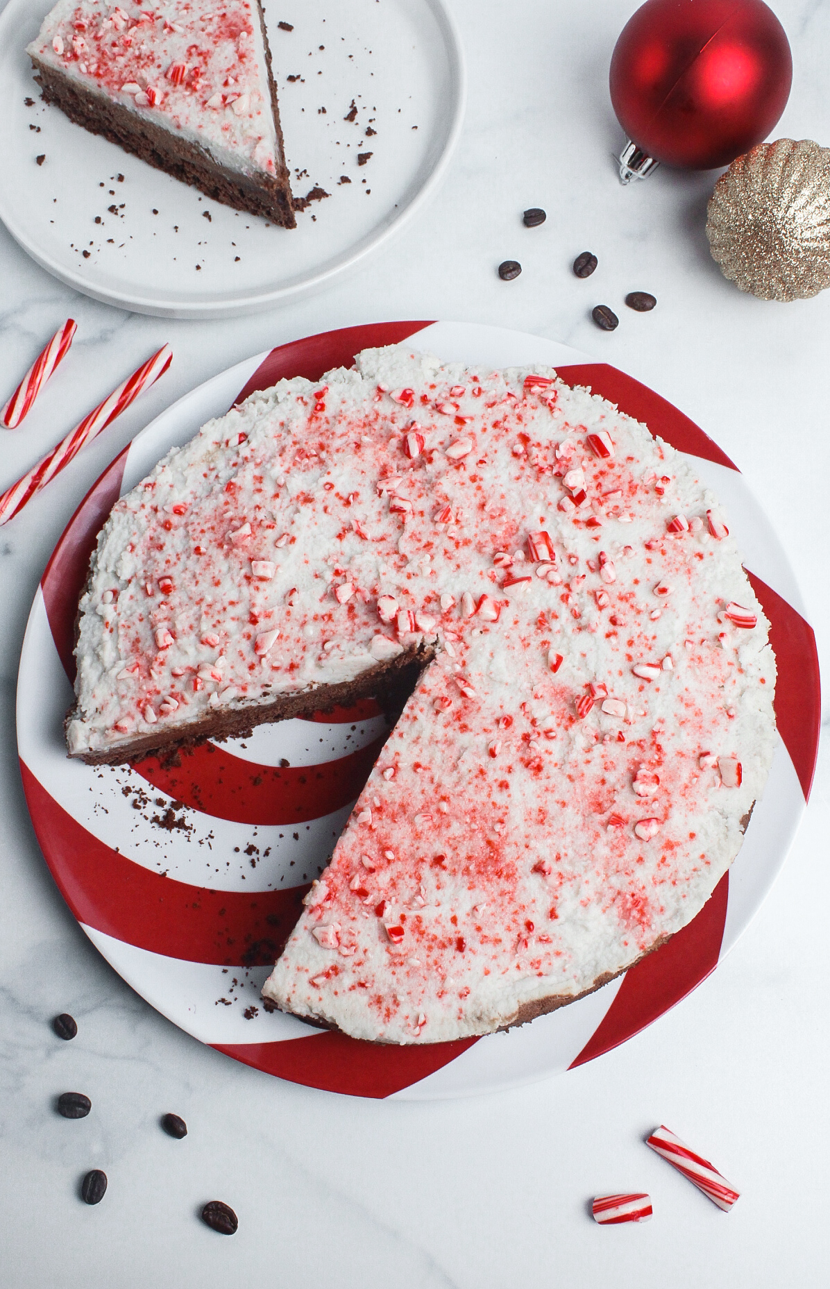 Vegan Peppermint Mocha Mousse Cake