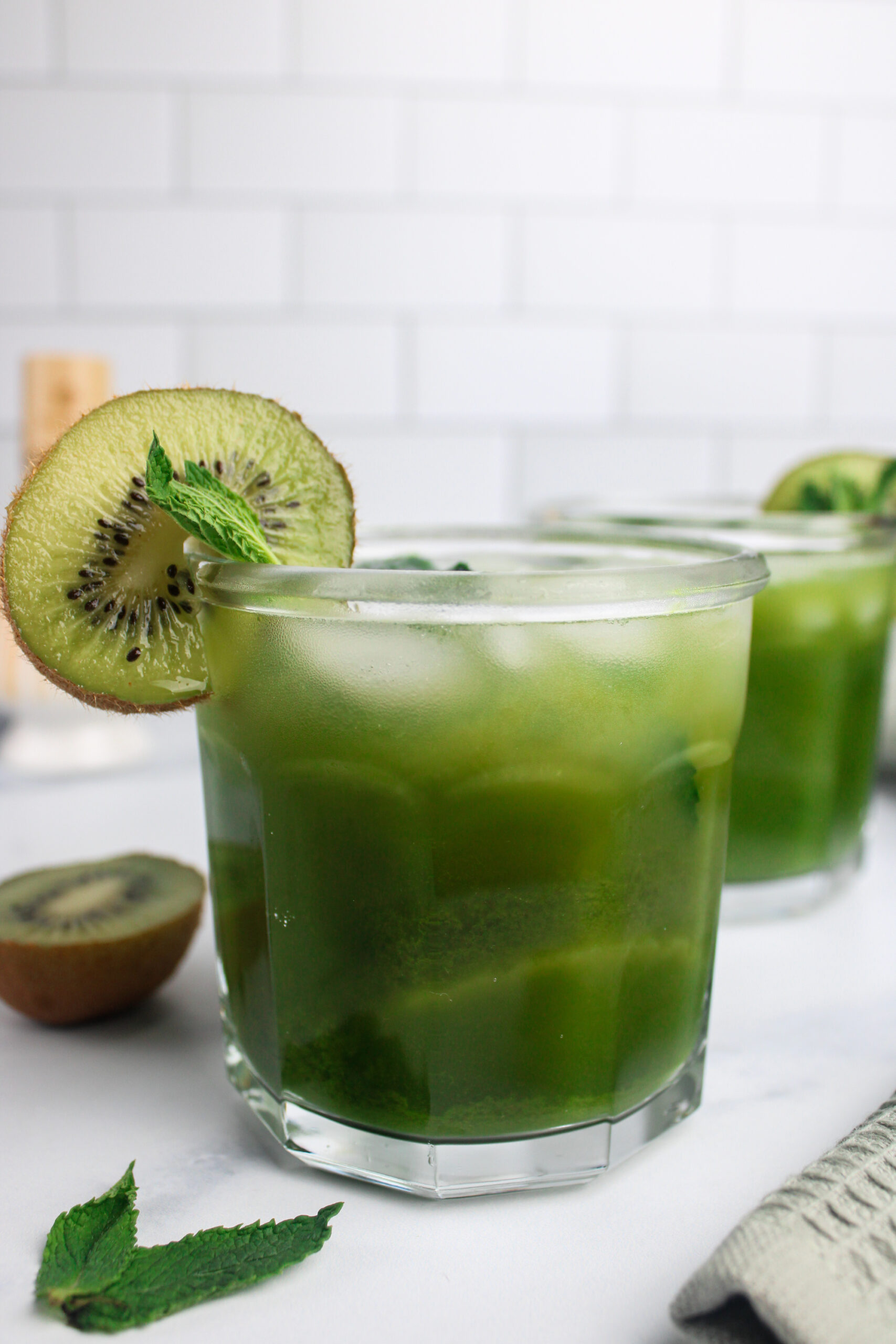 Matcha Kiwi Mint Iced Tea