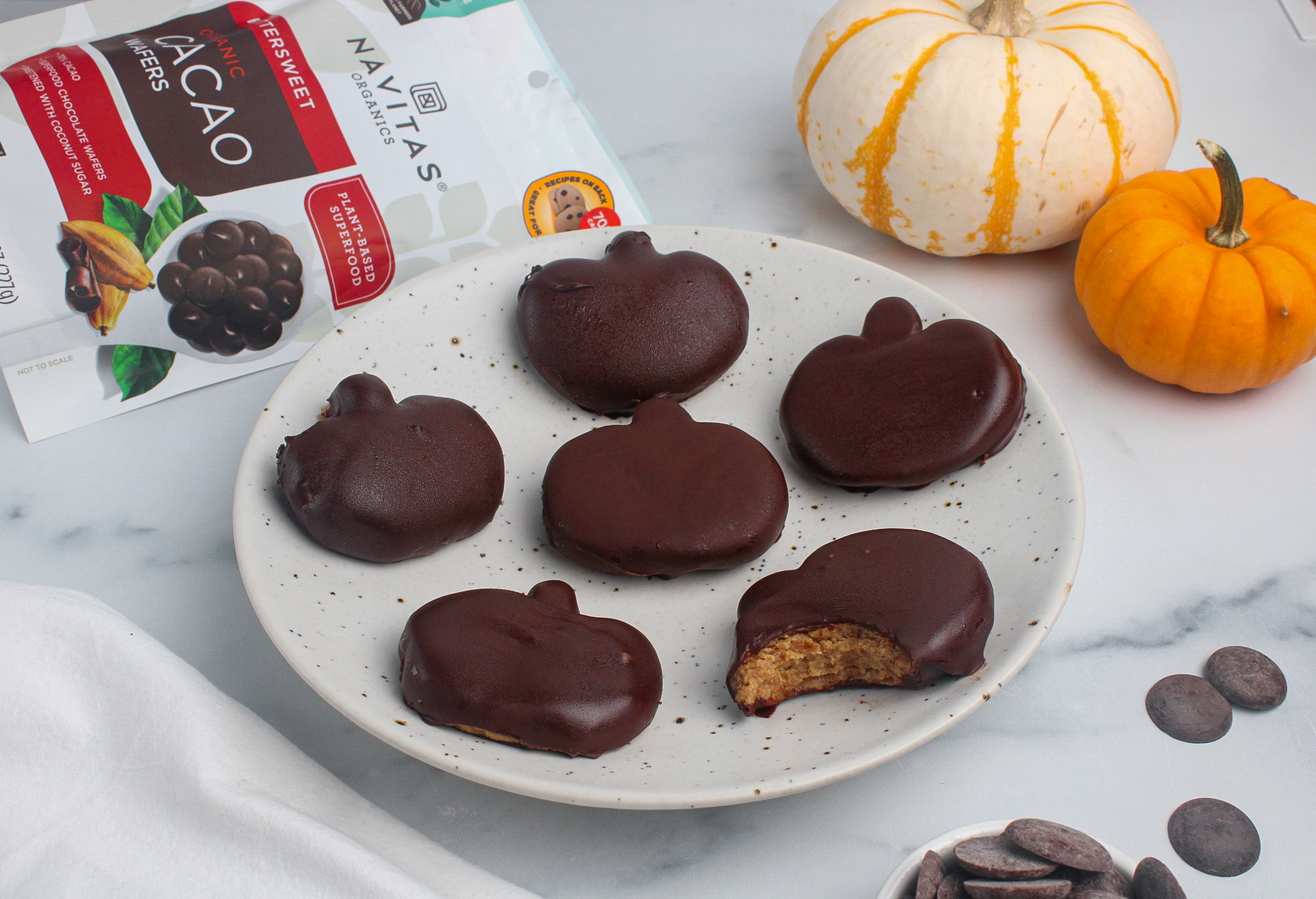 Chocolate Peanut Butter Protein Pumpkins
