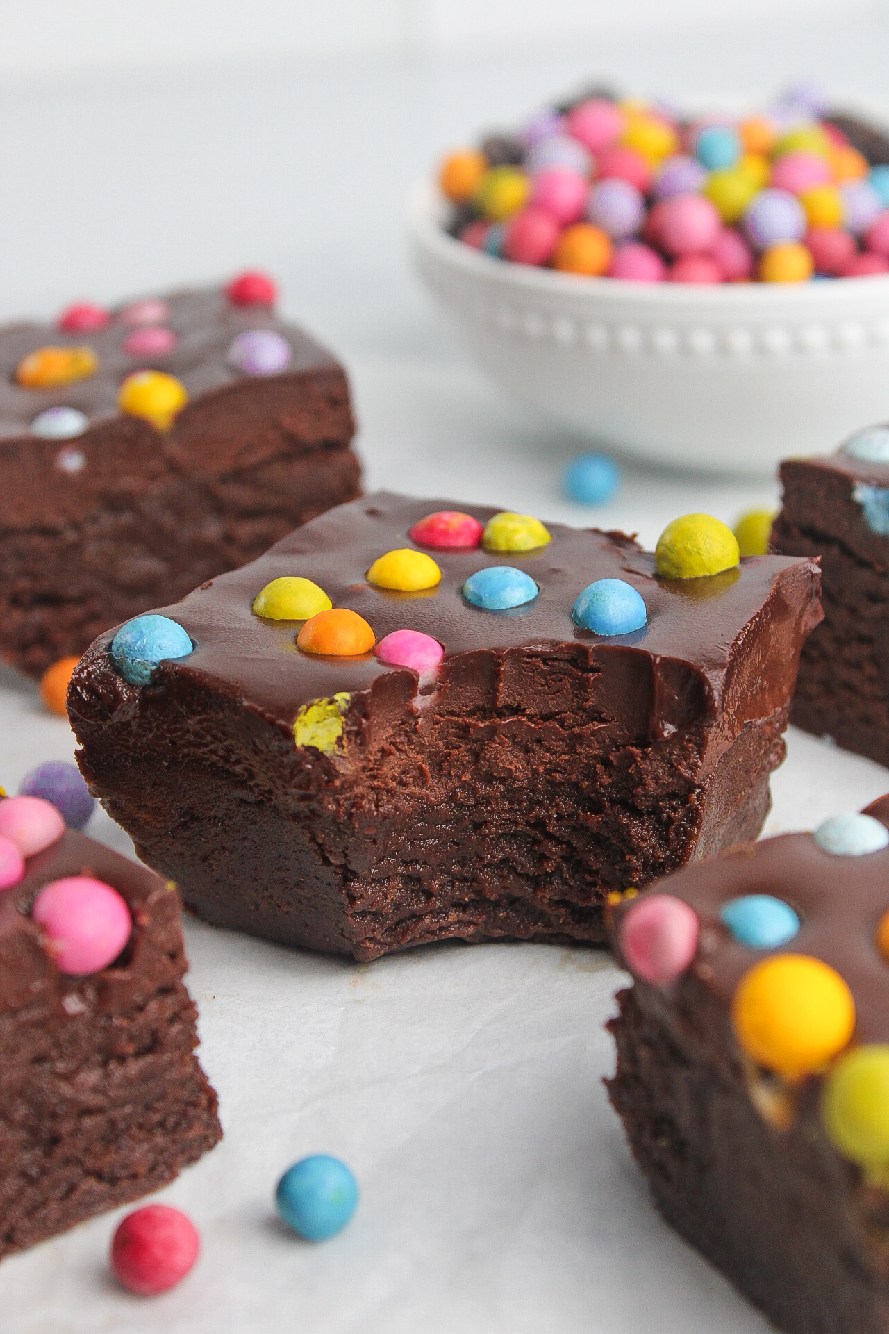 No Bake Protein Cosmic Brownies