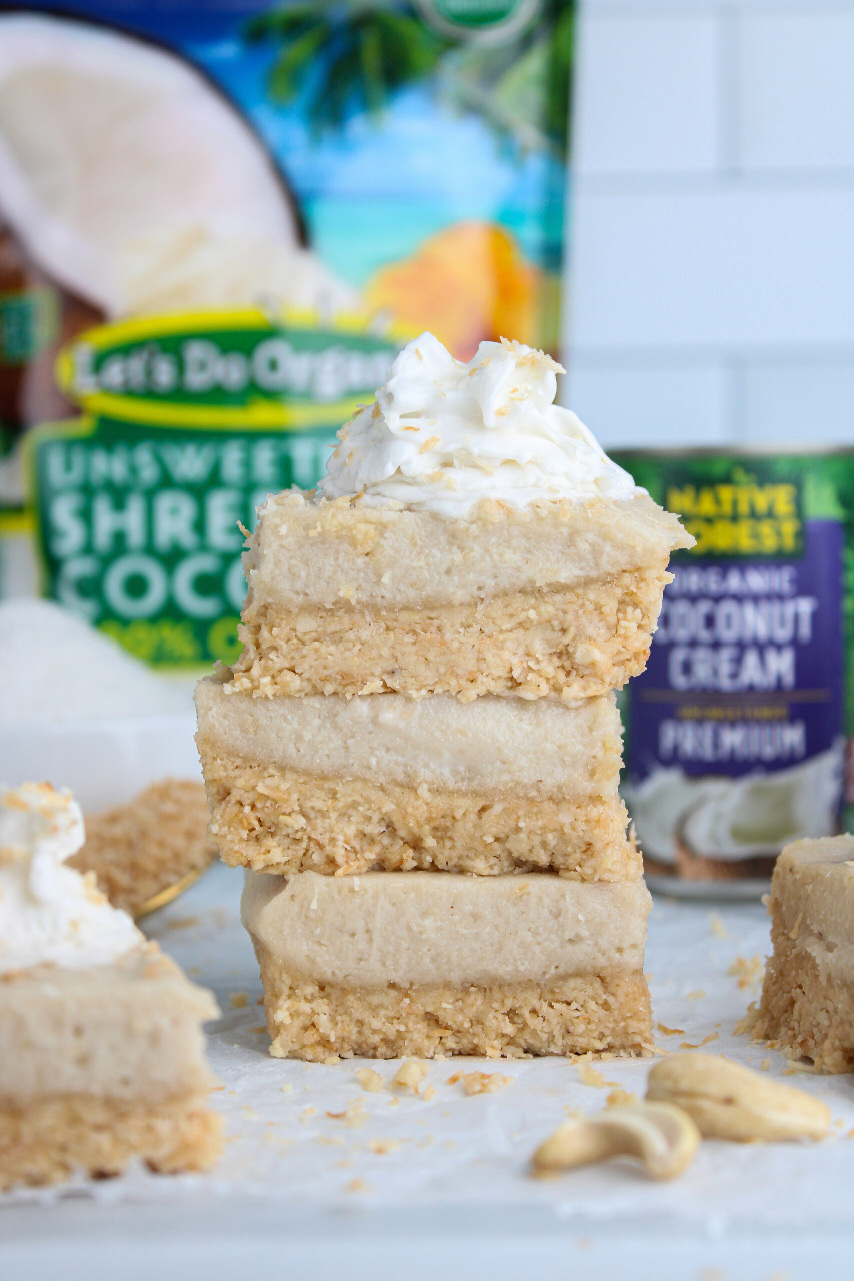 Vegan Coconut Cheesecake Bars