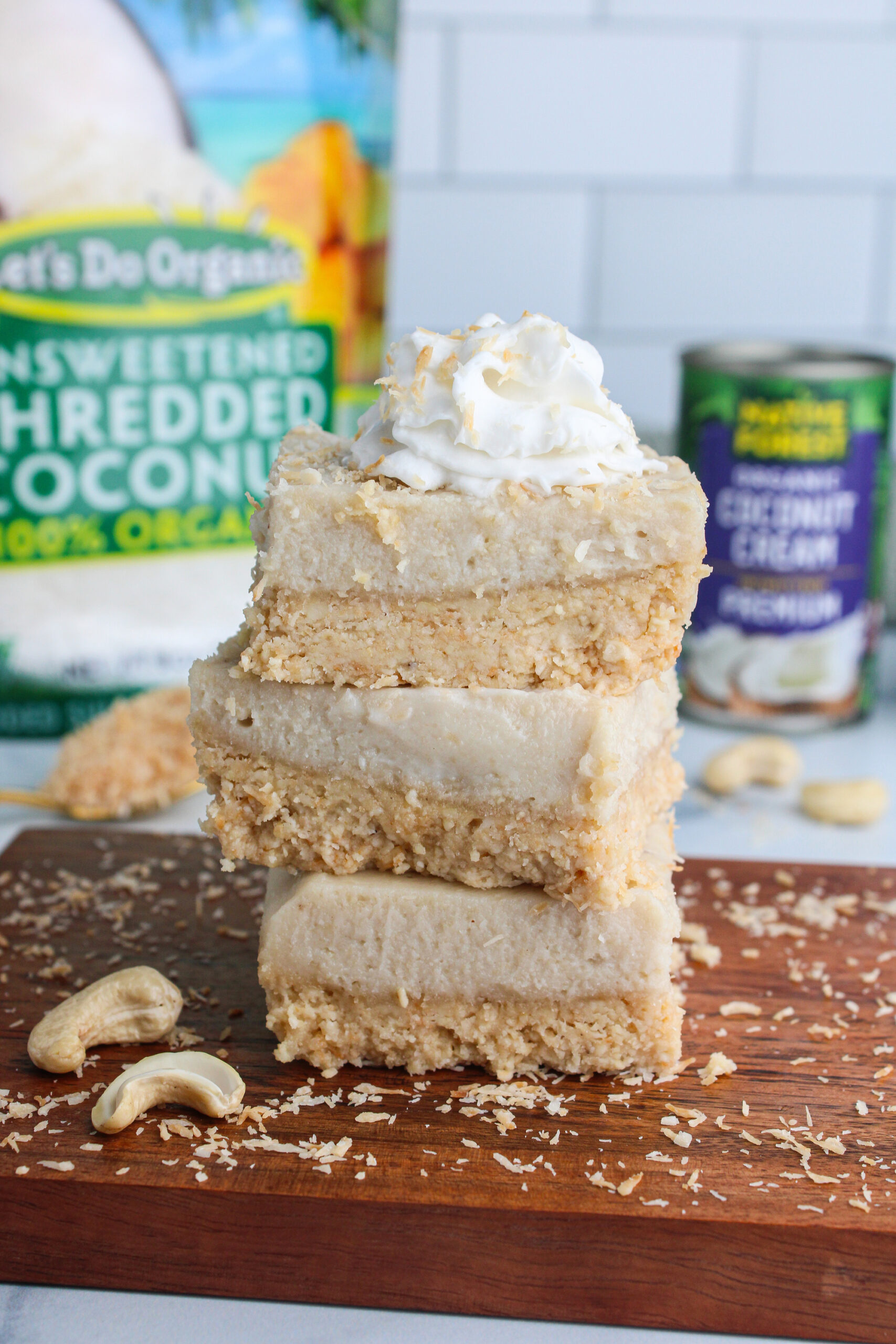 Vegan Coconut Cheesecake Bars