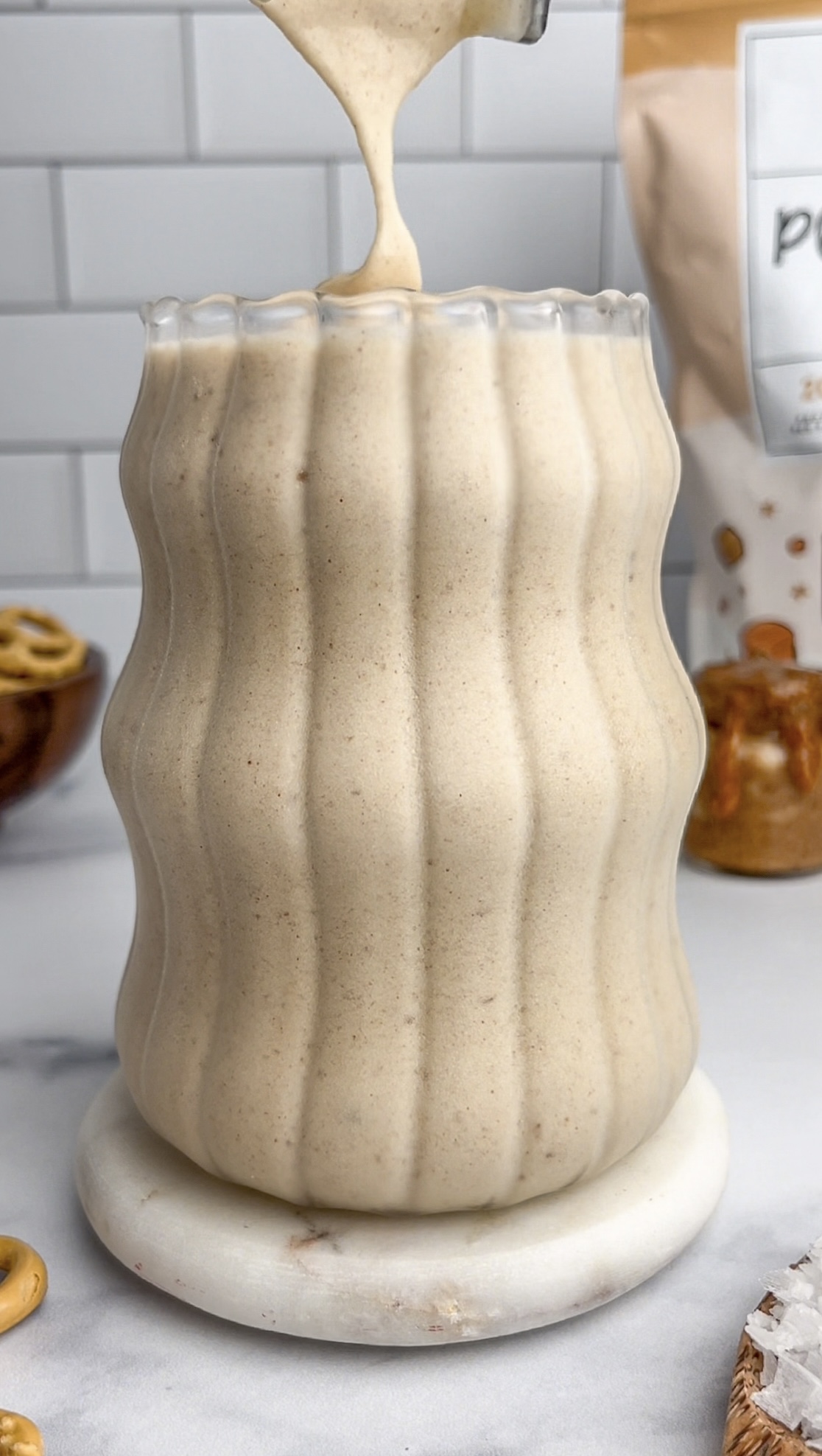 Salted Caramel Pretzel Protein Smoothie