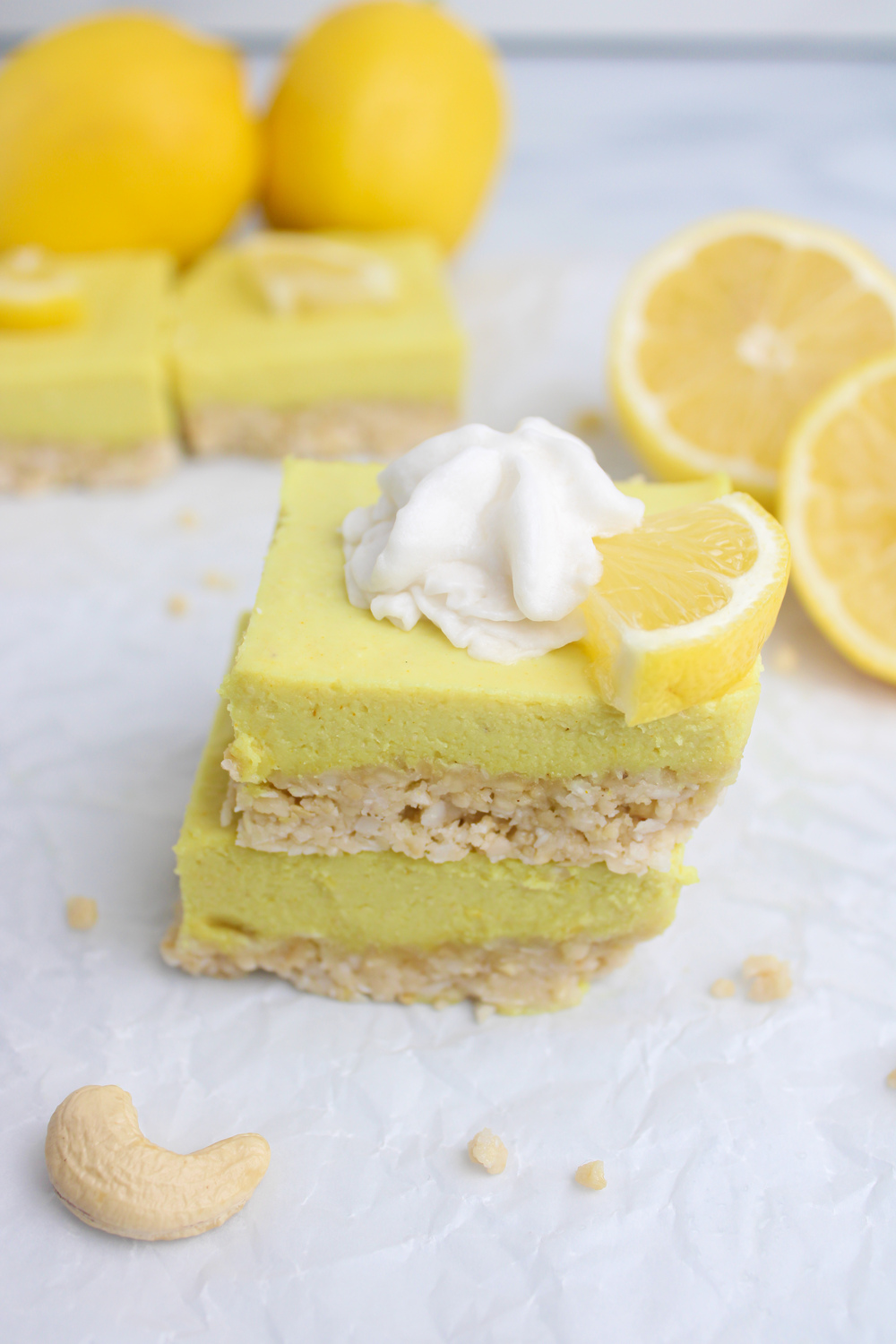 Vegan Lemon Cheesecake Bars