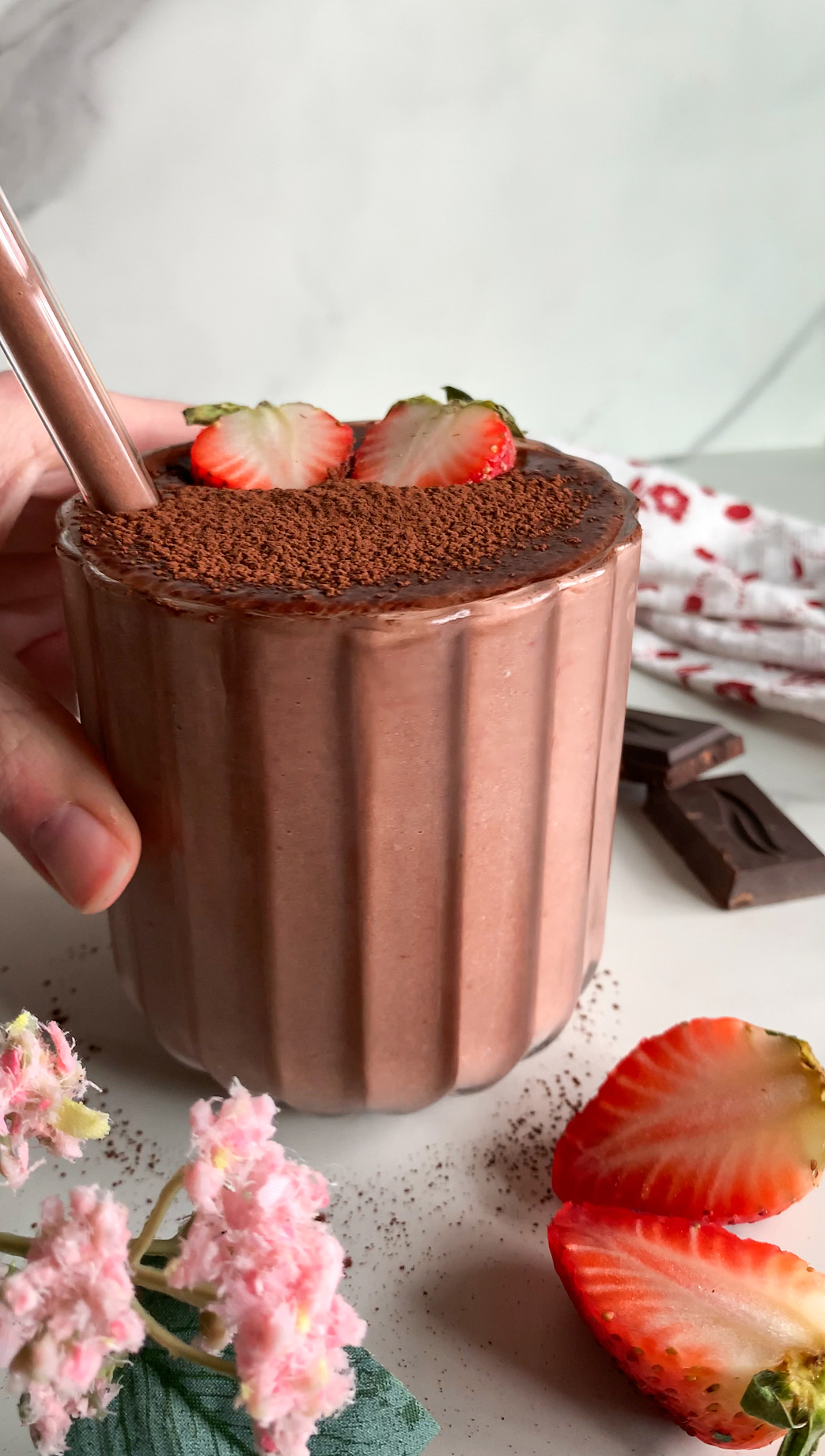 Chocolate Covered Strawberry Smoothie