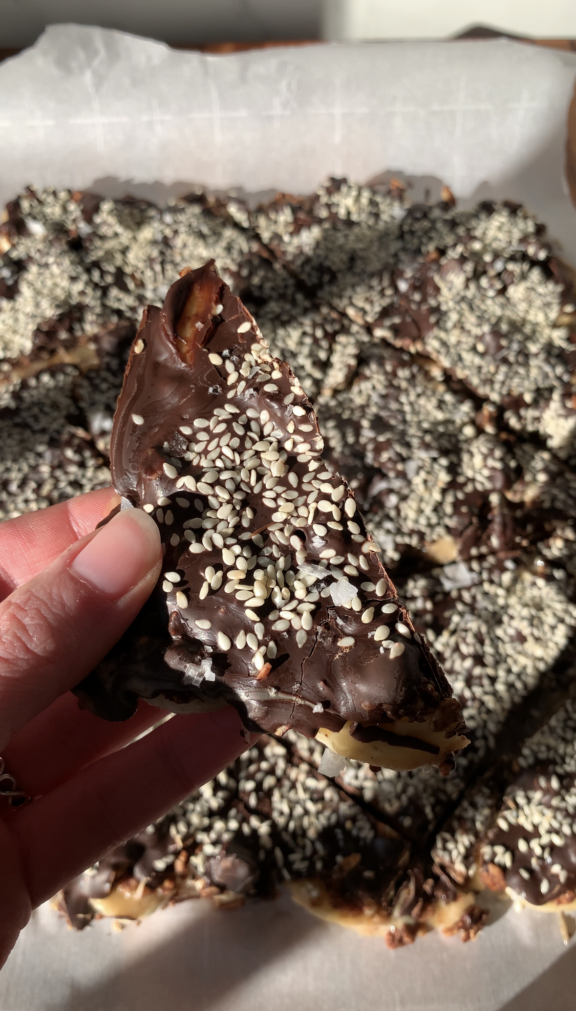 Sesame Granola Banana Bark