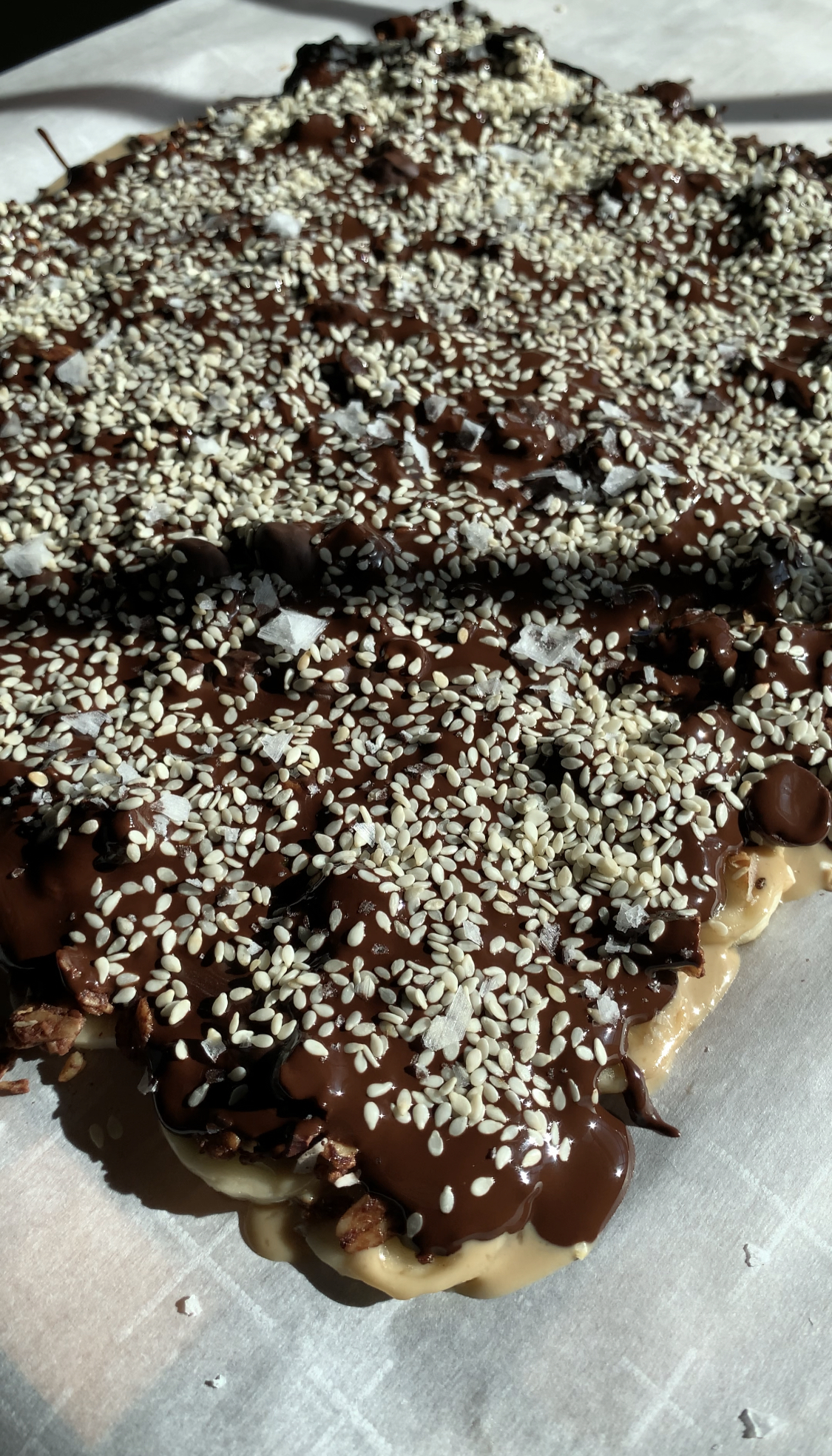 Sesame Granola Banana Bark