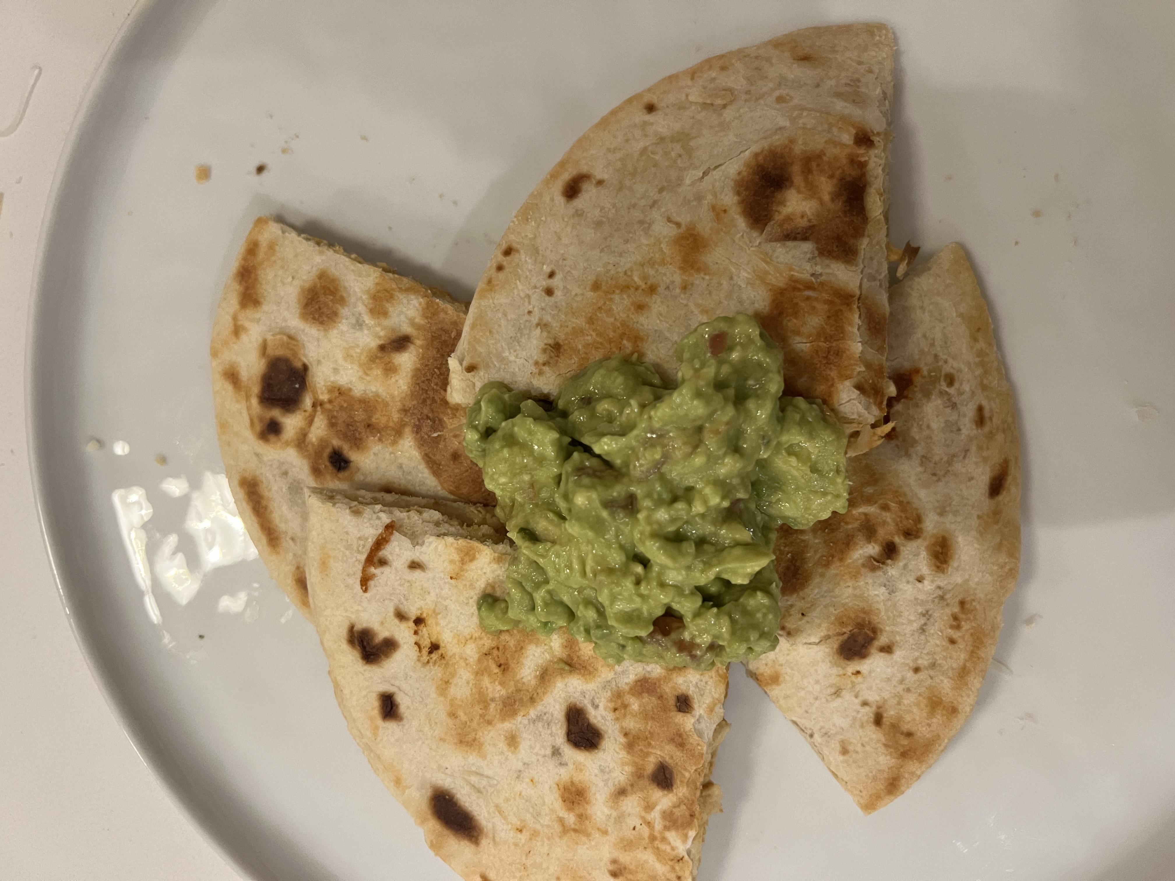 High Protein Chicken Quesadilla with Avocado Yogurt Sauce review