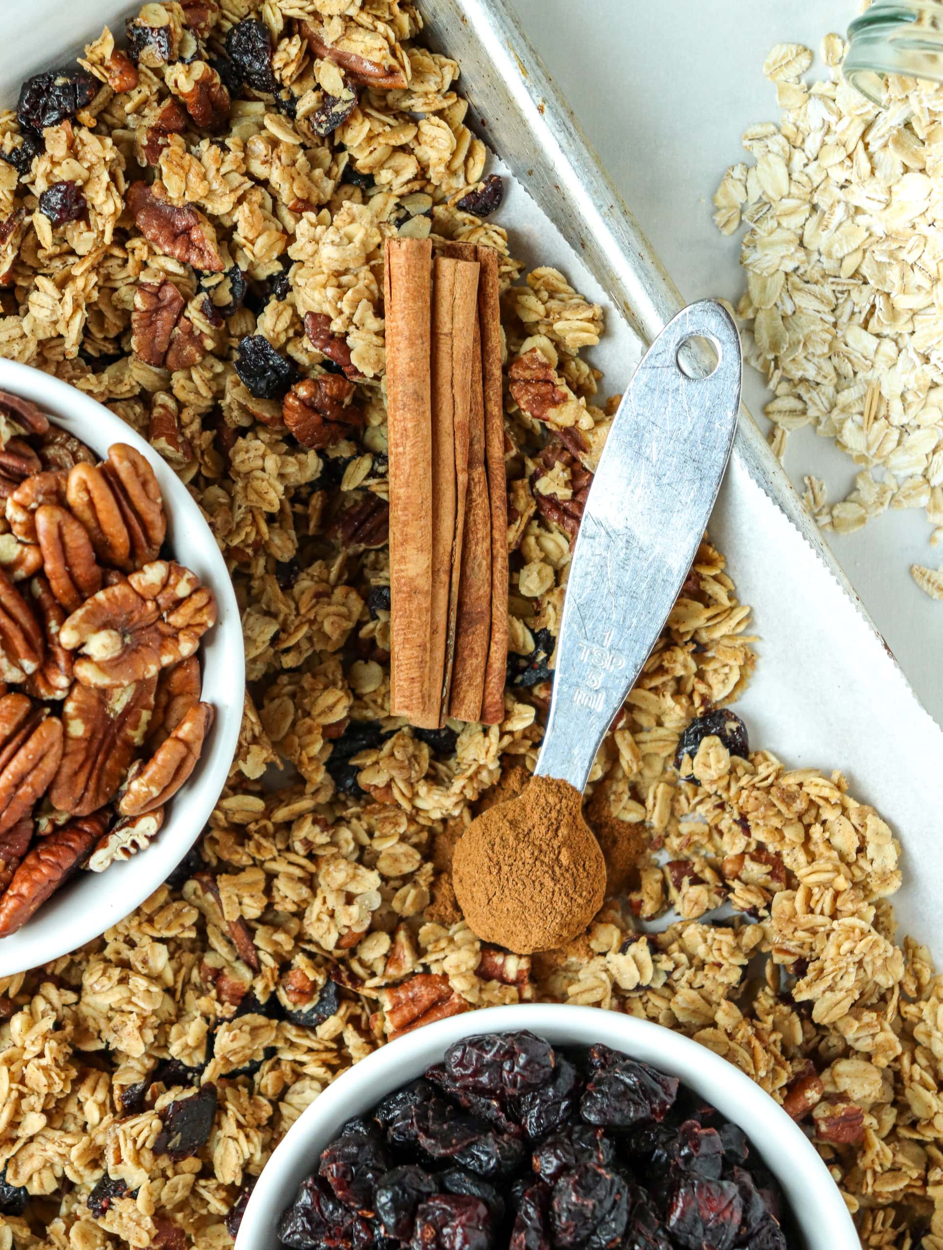 Cinnamon Cranberry Pecan Granola