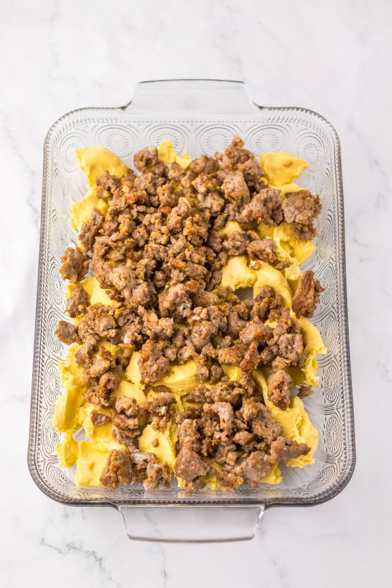 Sausage Biscuits and Gravy Casserole