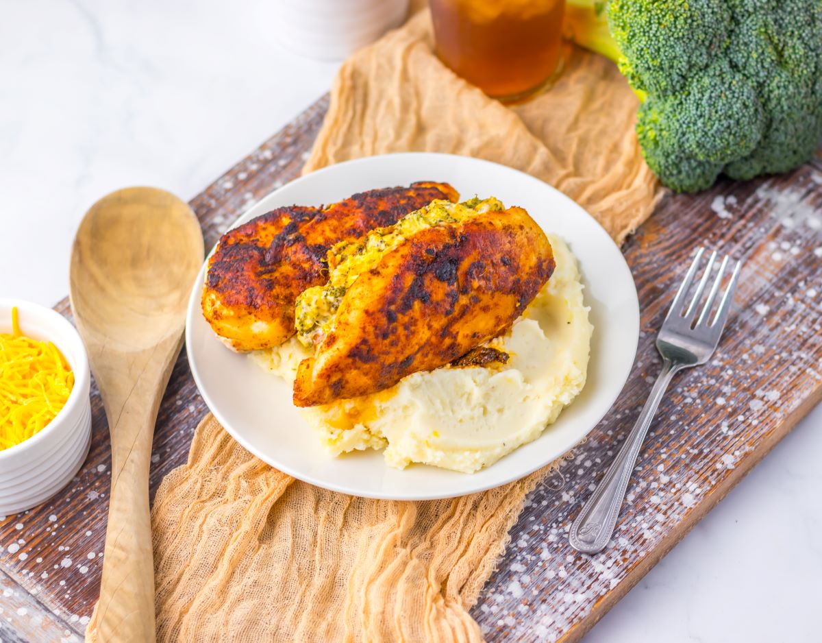 Broccoli and Cheese Stuffed Chicken