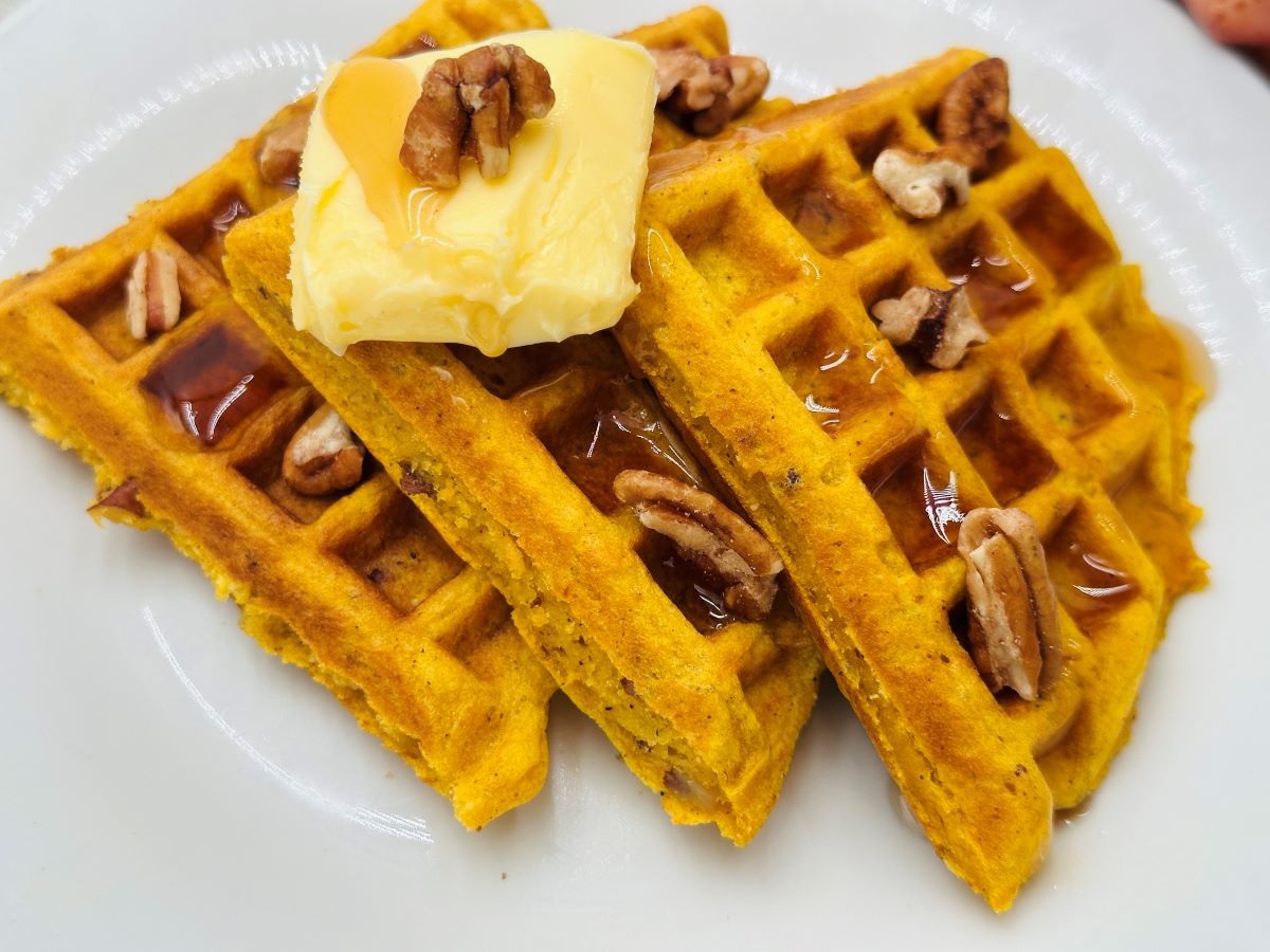 Pumpkin Pecan Waffles