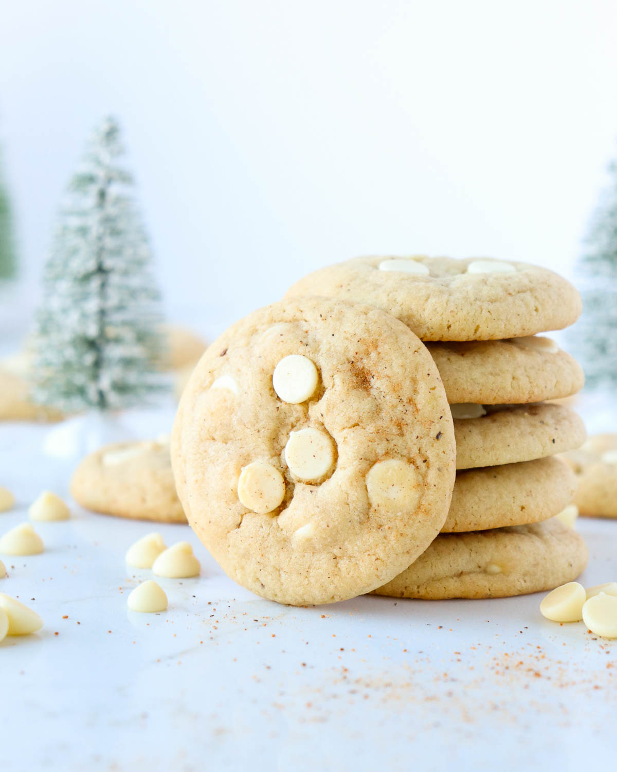 Eggnog White Chocolate Chip Cookies