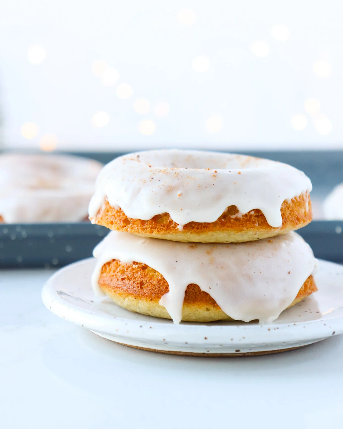 Baked Eggnog Donuts