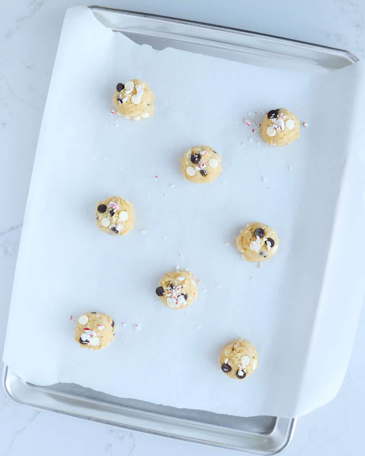 Peppermint Chocolate Chip Cookies