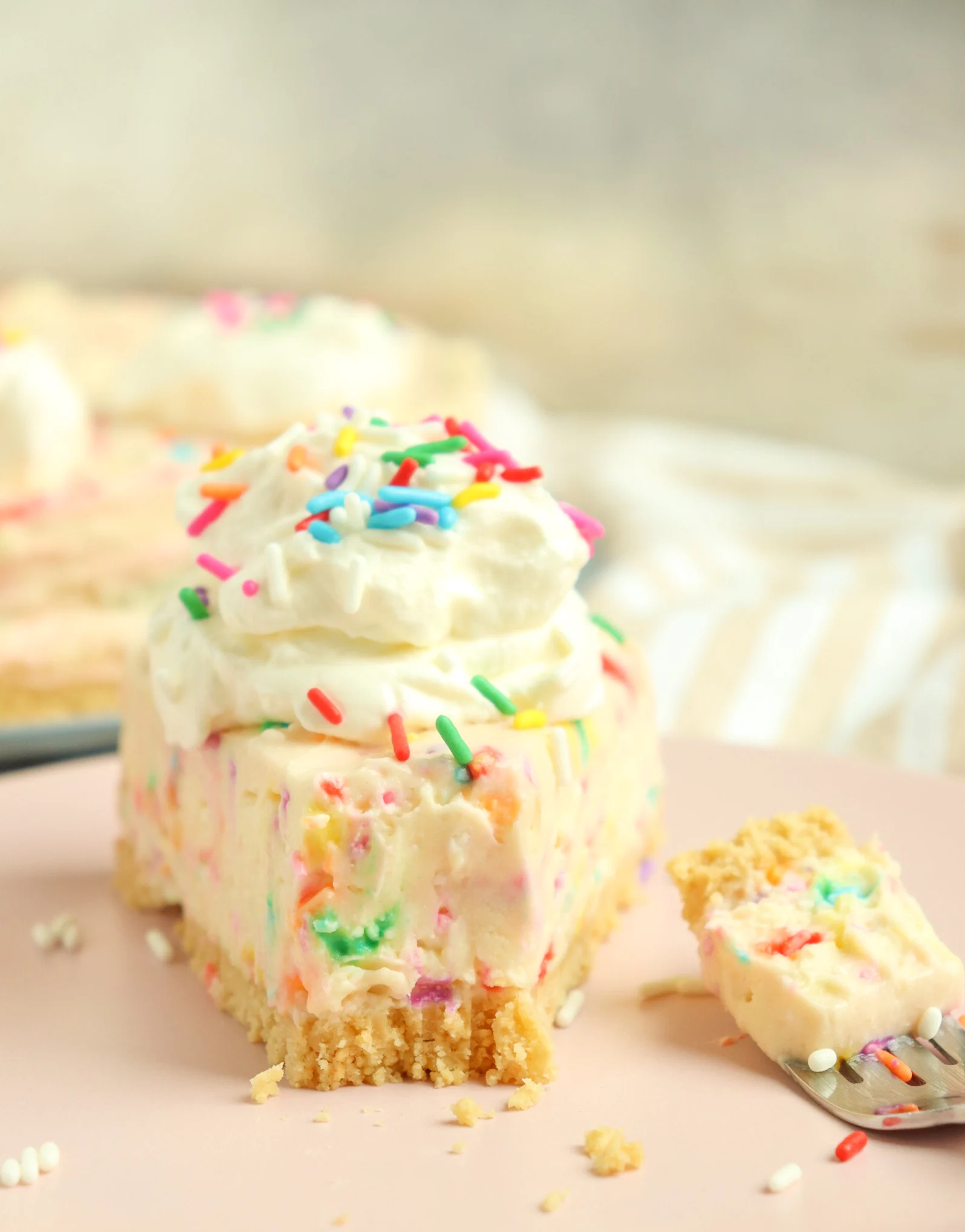 No-Bake Birthday Cake Cheesecake