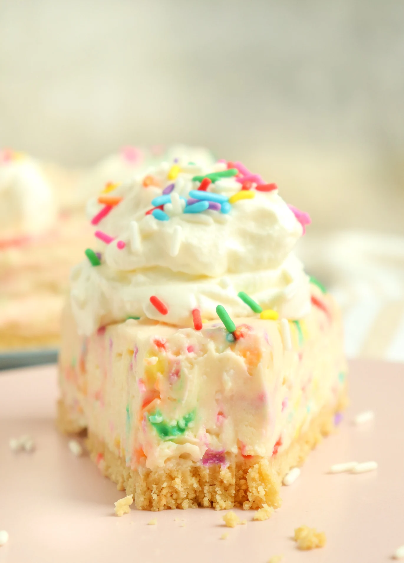 No-Bake Birthday Cake Cheesecake