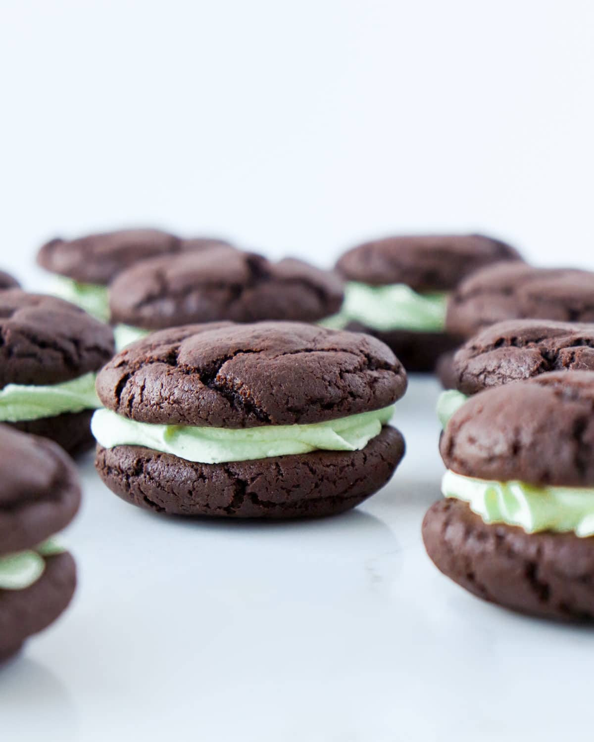 Mint Chocolate Sandwich Cookies