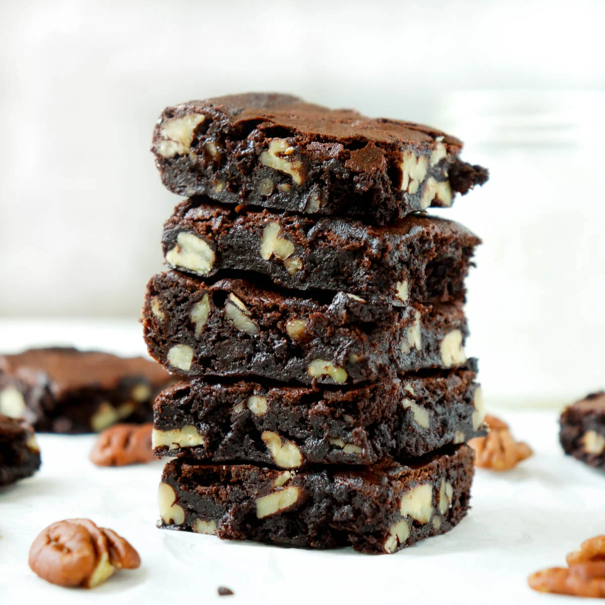 Flourless Pecan Brownies