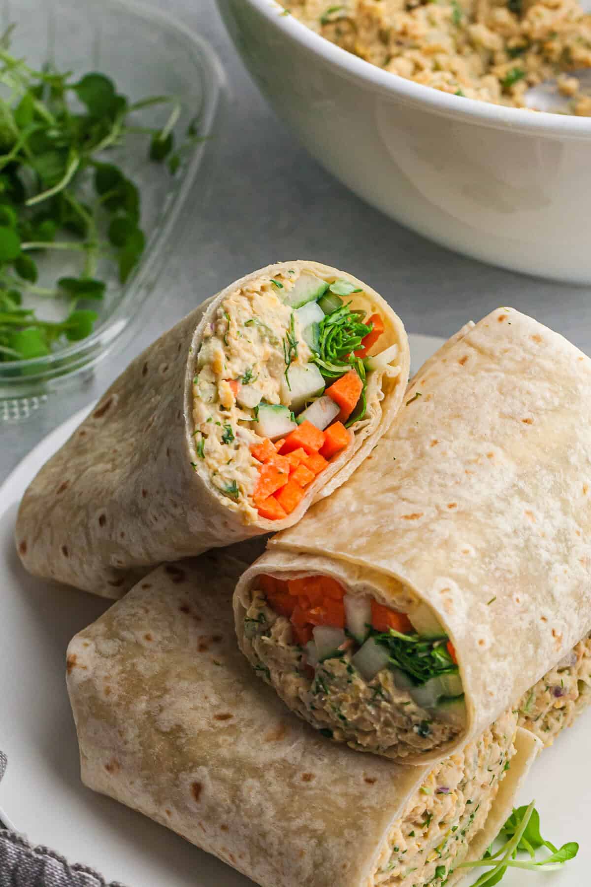 Smashed Chickpea Salad (wrap or sandwich)