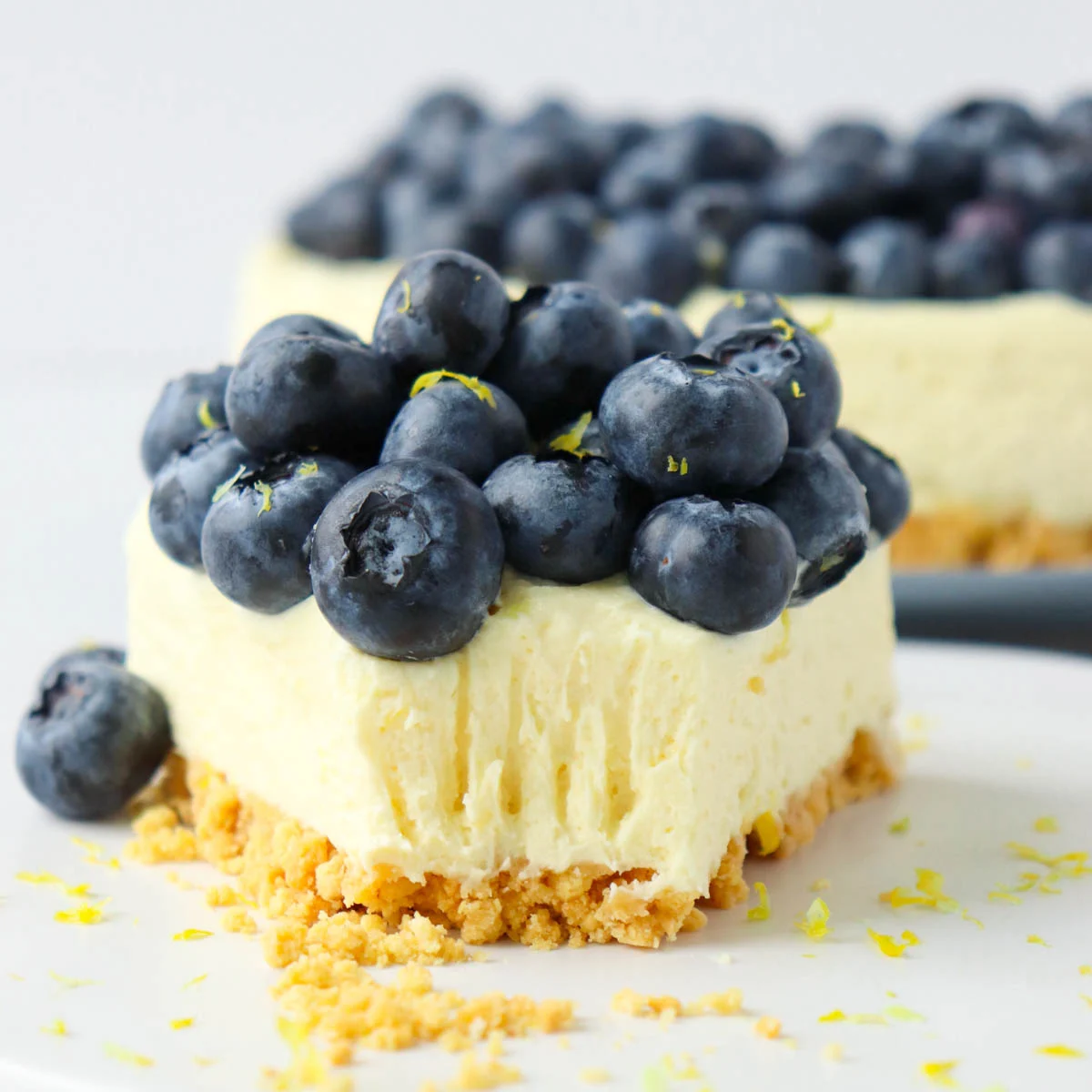 No-Bake Blueberry Lemon Cheesecake