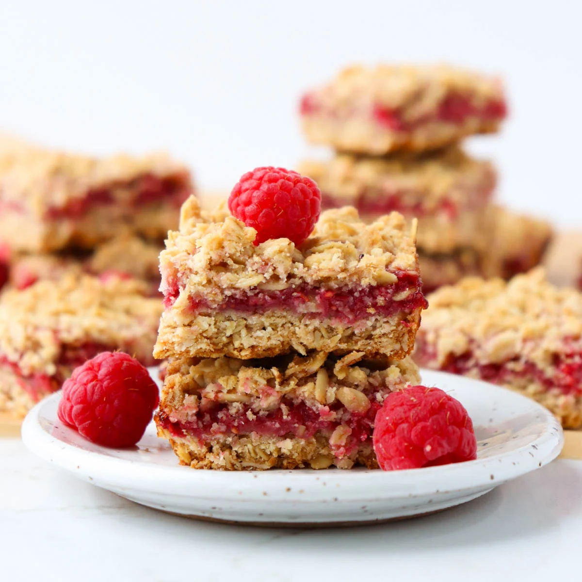 Raspberry Oatmeal Crumble Bars