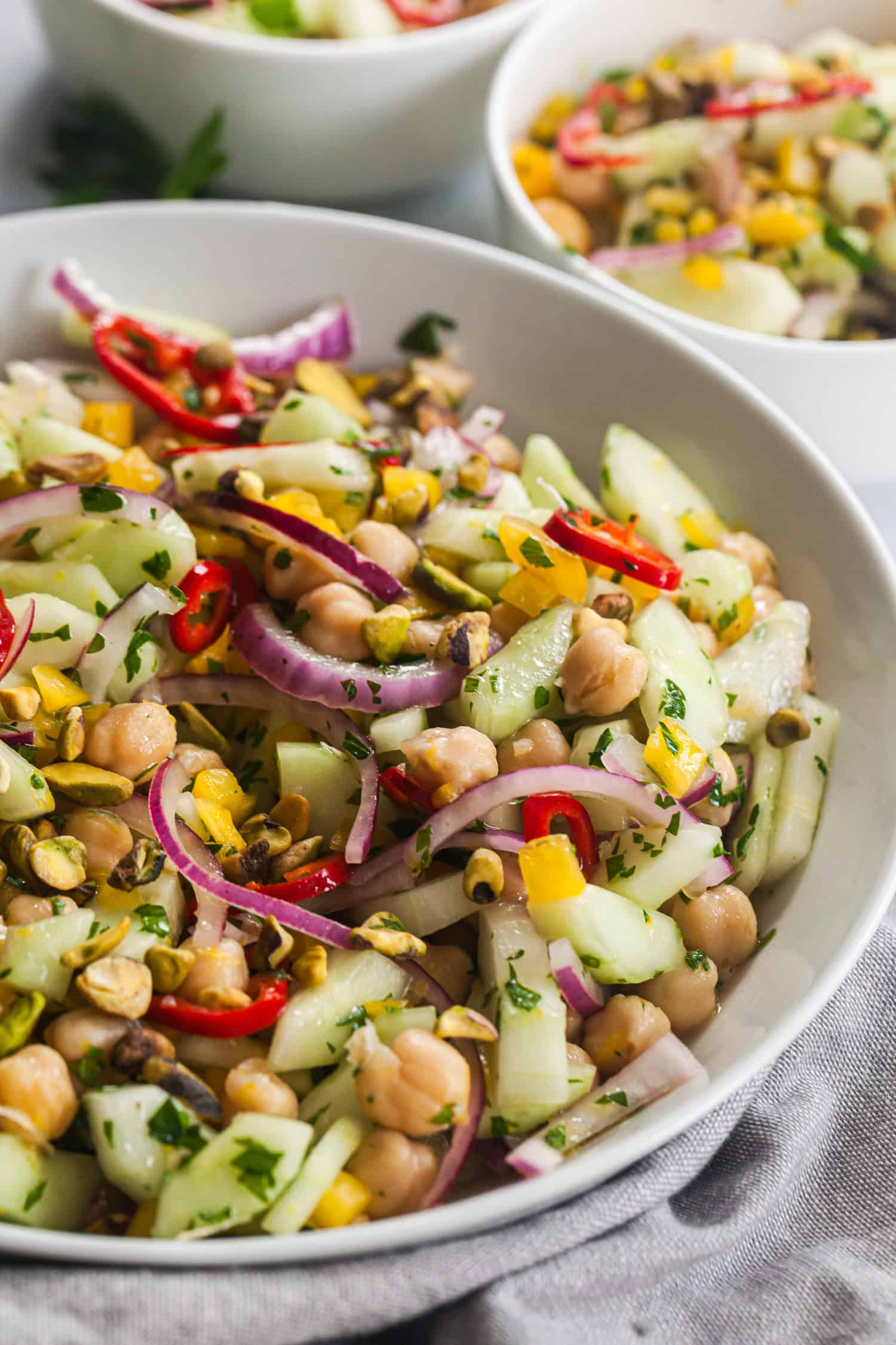Cucumber and Chickpea Salad
