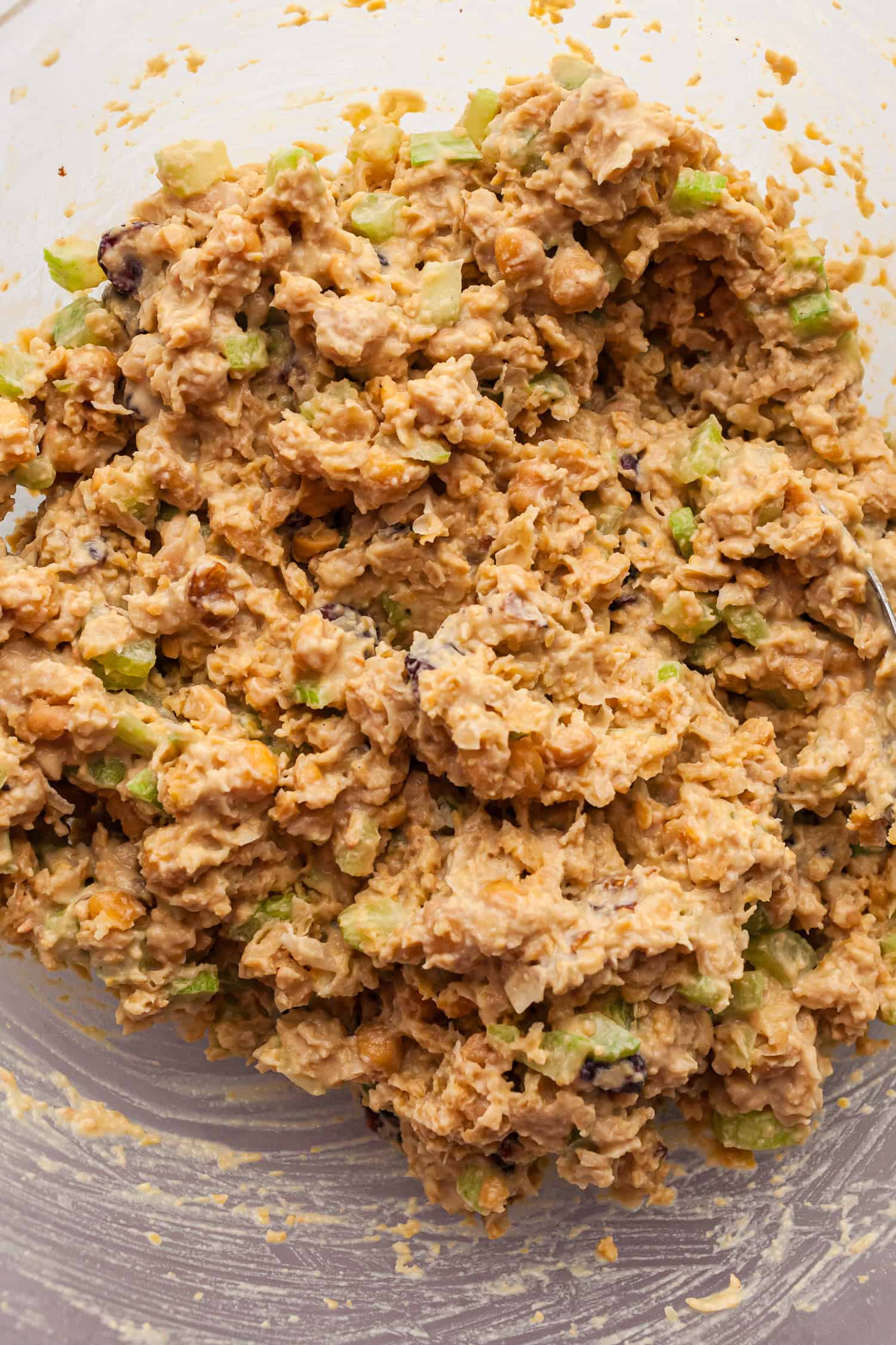 Chickpea Chicken Salad with Tahini-Mustard Dressing