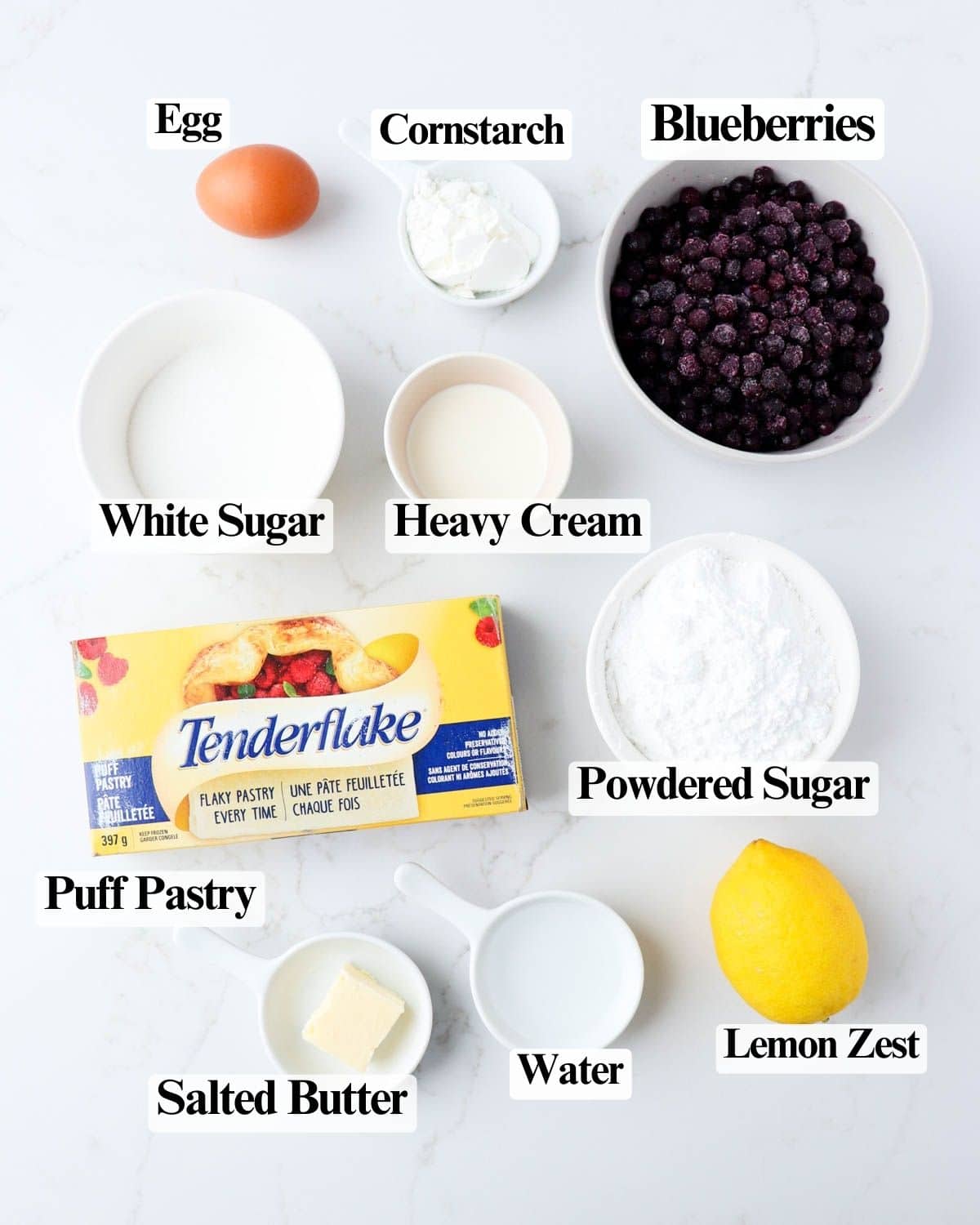 Puff Pastry Blueberry Turnovers