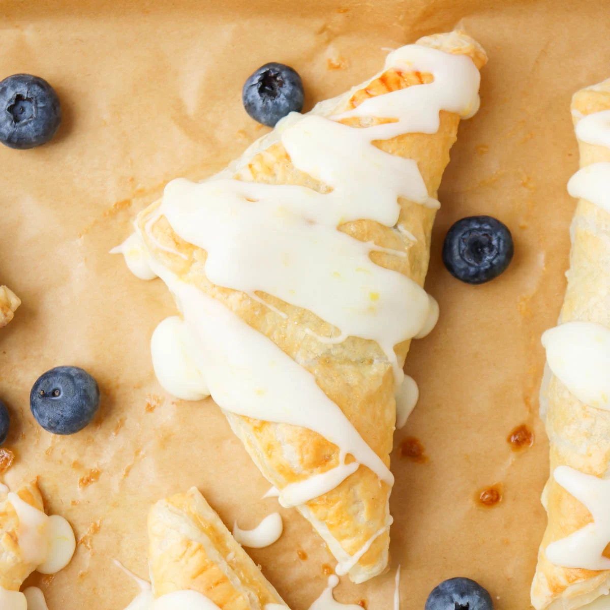 Puff Pastry Blueberry Turnovers