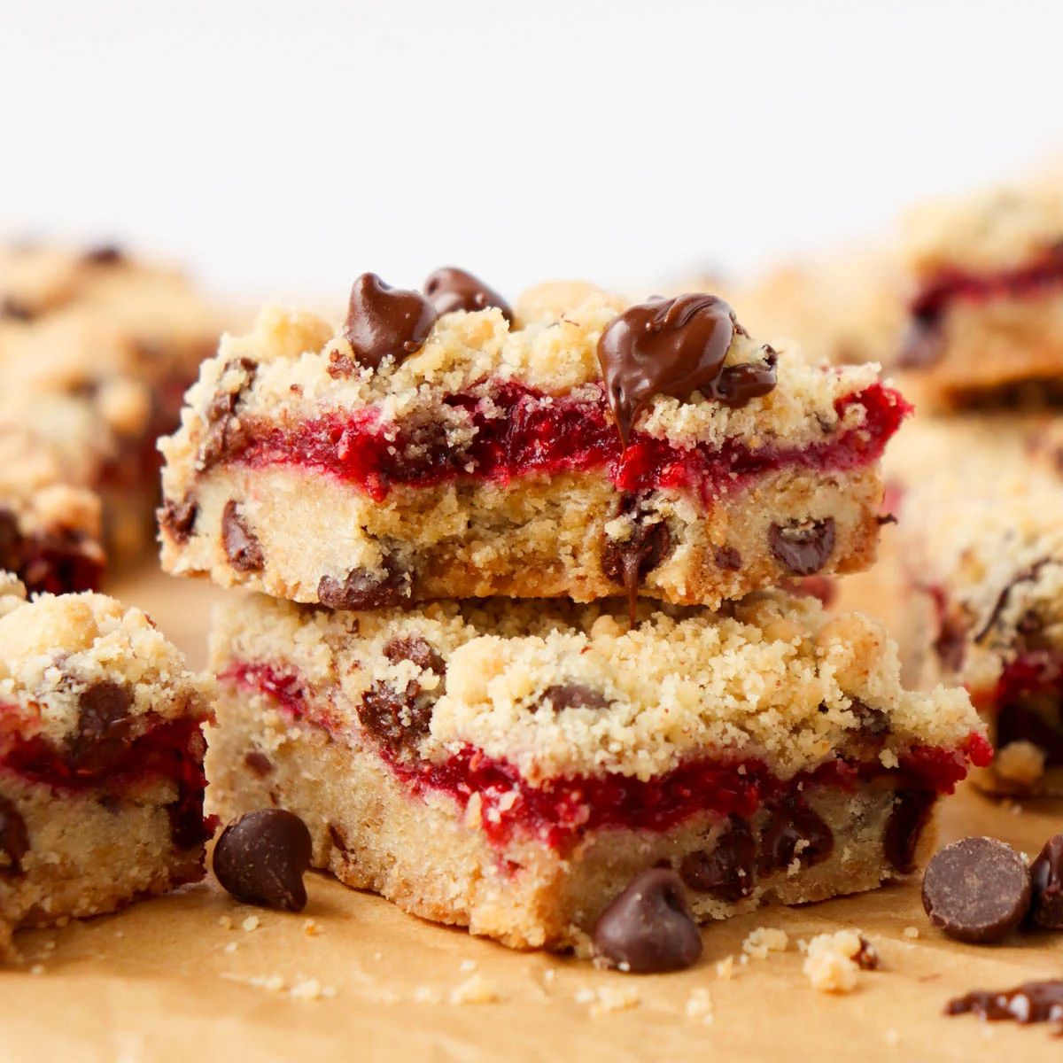 Raspberry Chocolate Chip Bars