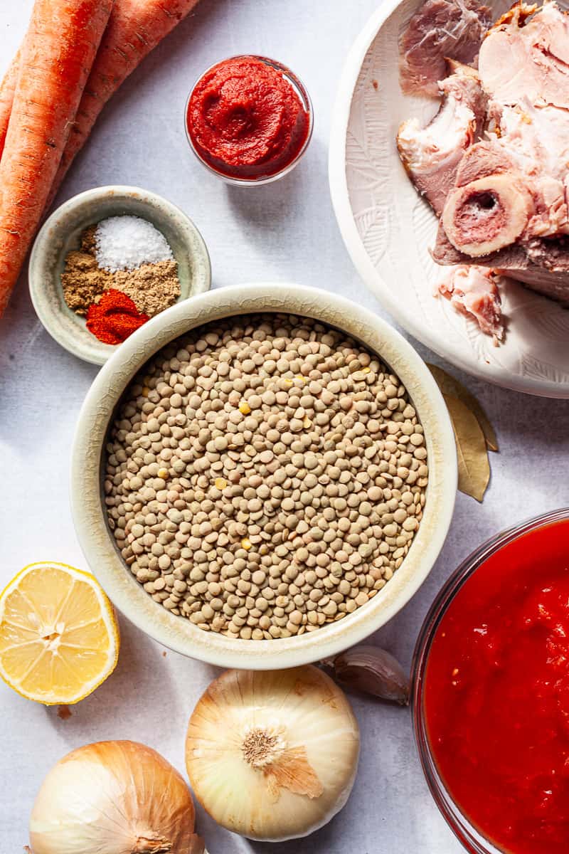 Classic Lentil Soup (with Ham Bone)