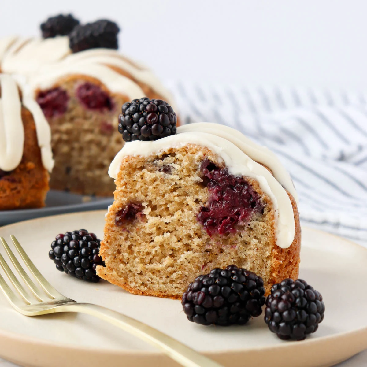 Spiced Blackberry Bundt Cake