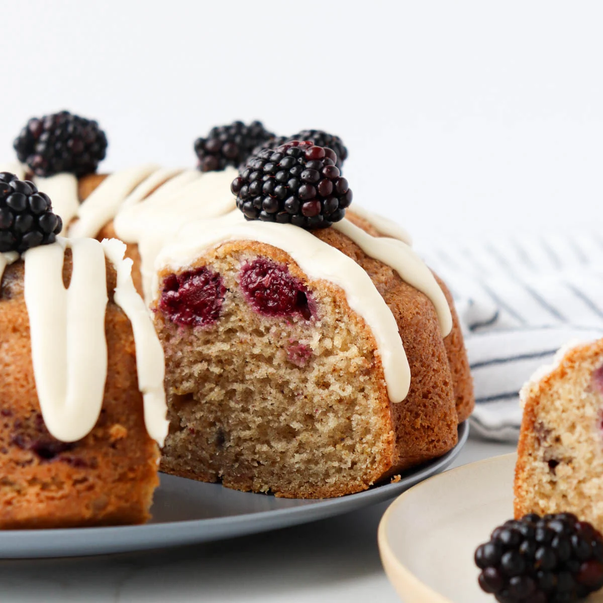 Spiced Blackberry Bundt Cake