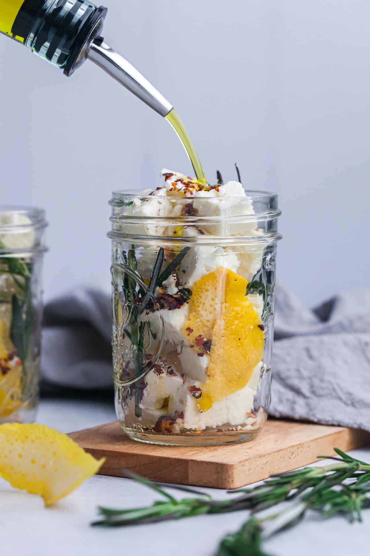 Marinated Feta With Oil, Lemon, and Rosemary