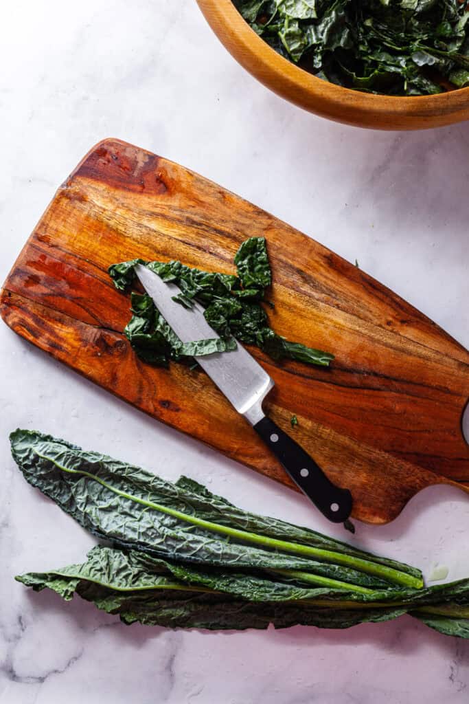 Kale and White Bean Salad with Pesto Dressing