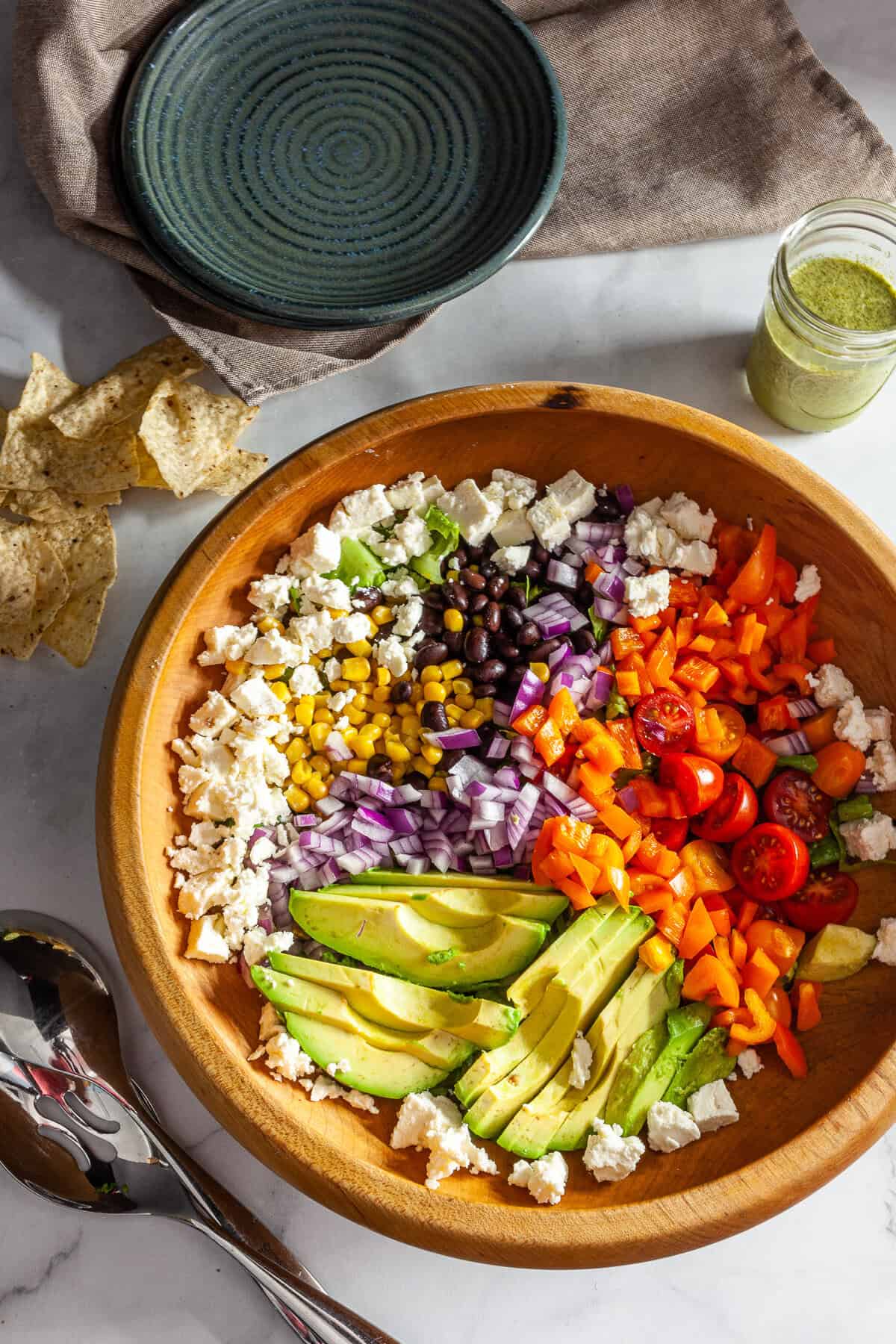 Mexican Chopped Salad with Lime Cilantro Vinaigrette 