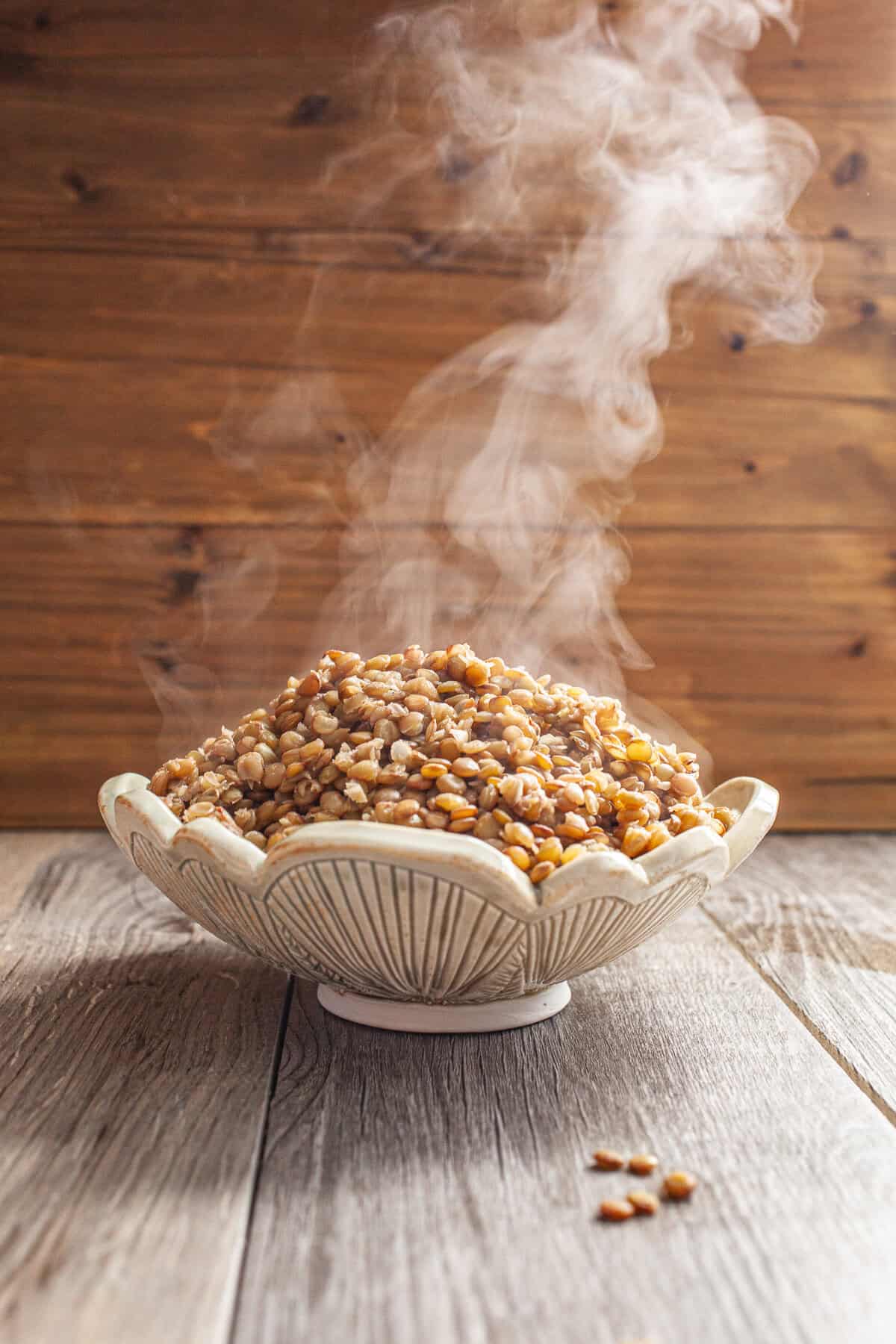 Lentil Salad with Avocado, Cherry Tomato, and Lime Cilantro Vinaigrette
