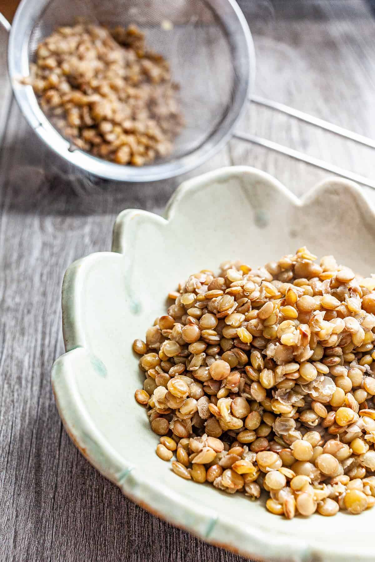 Lentil Salad with Avocado, Cherry Tomato, and Lime Cilantro Vinaigrette