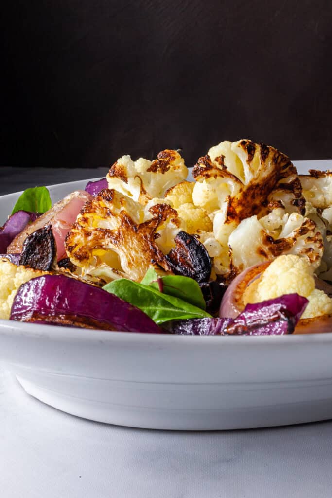 Roasted Cauliflower with Tahini and Dates